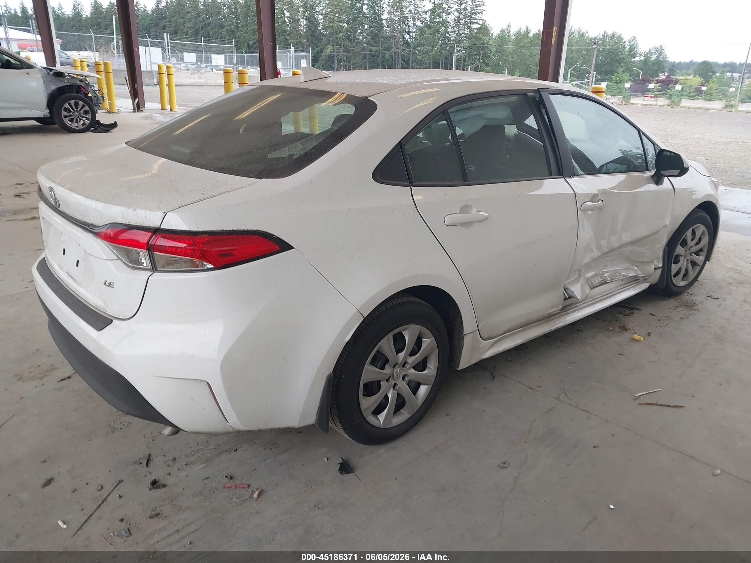 2023 Toyota Corolla Le White vin: 5YFB4MDE1PP070746
