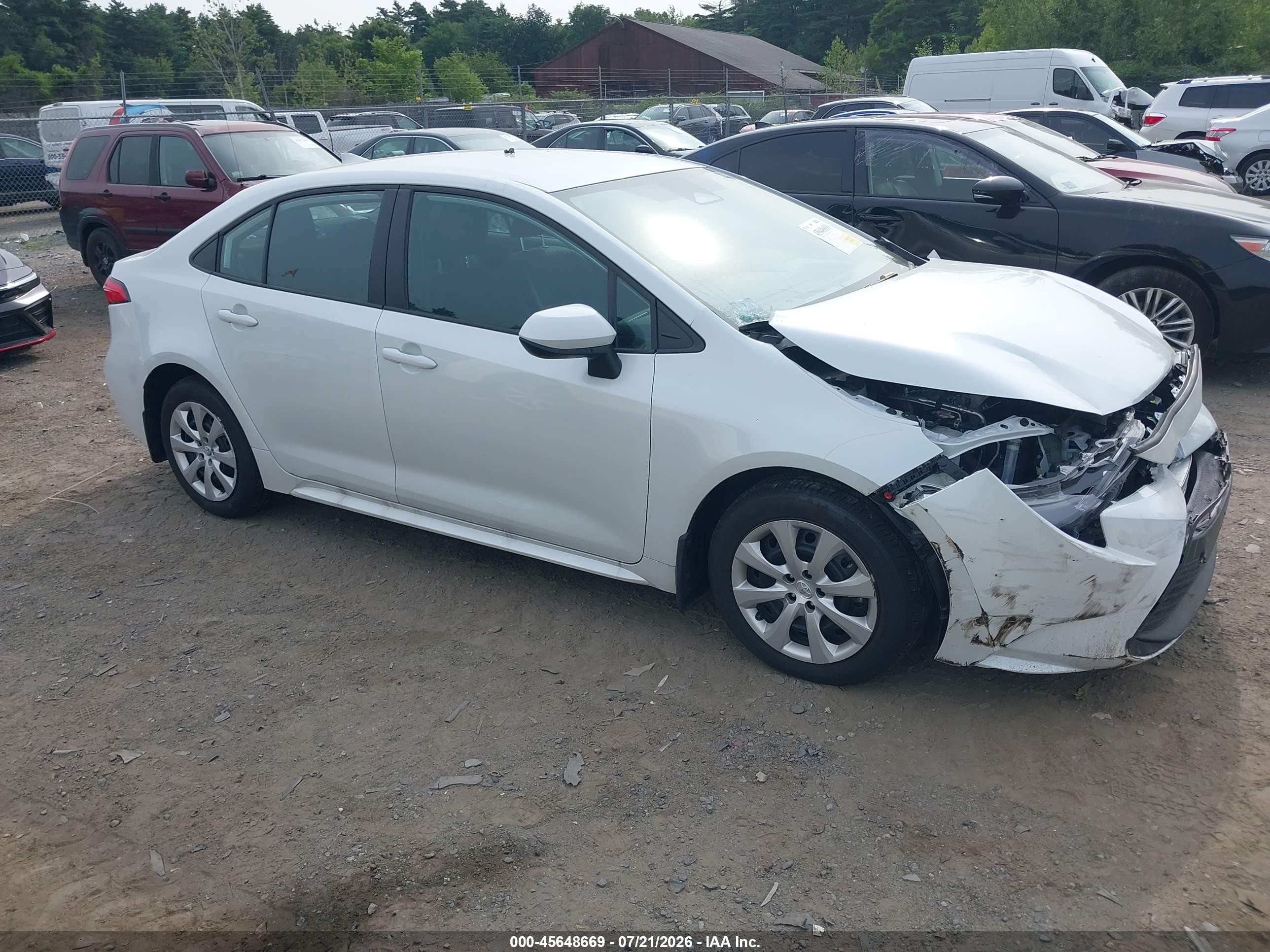 2025 Toyota Corolla Le White vin: 5YFB4MDE3SP324420