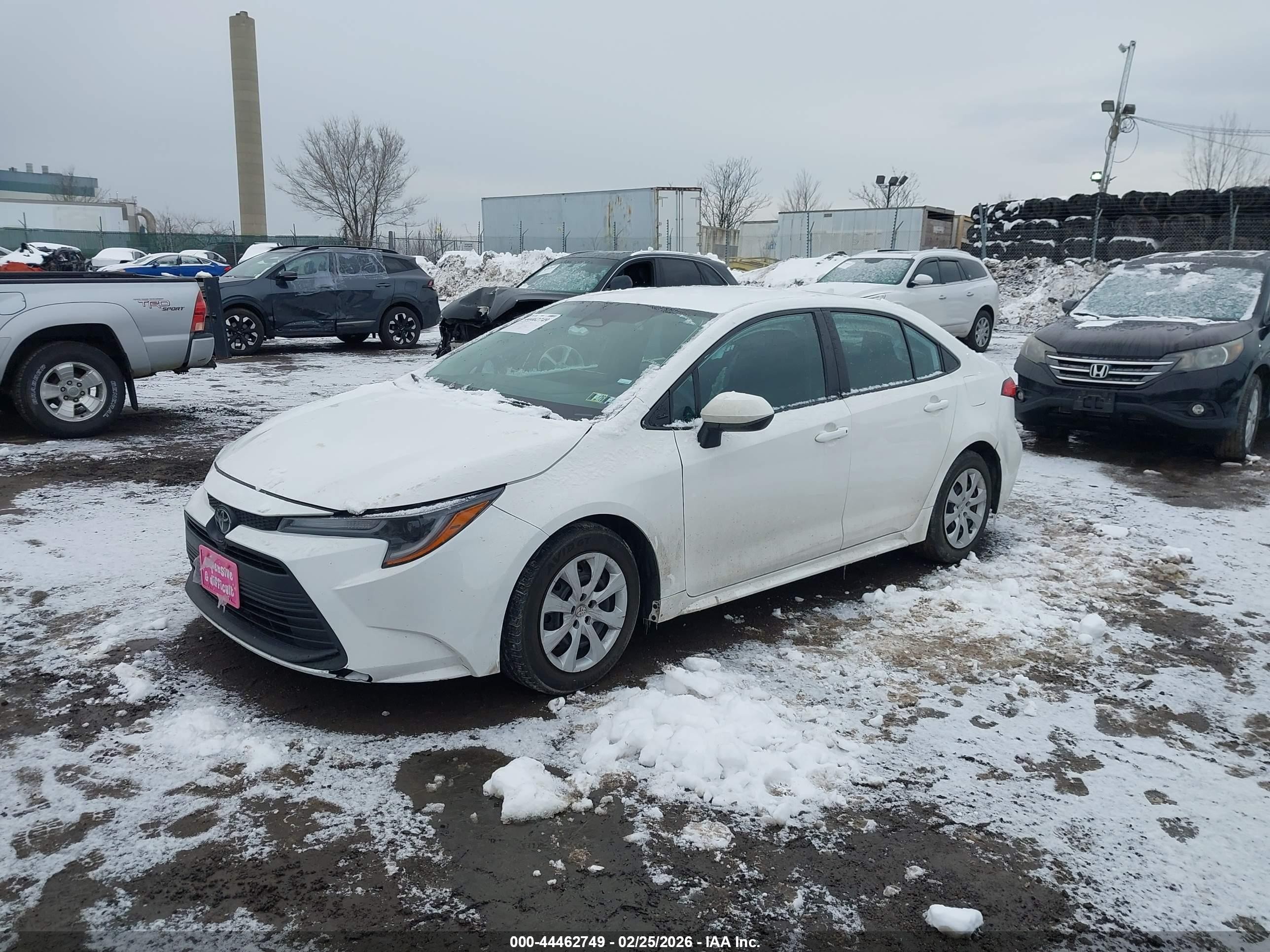 2023 Toyota Corolla Le White vin: 5YFB4MDE6PP070046