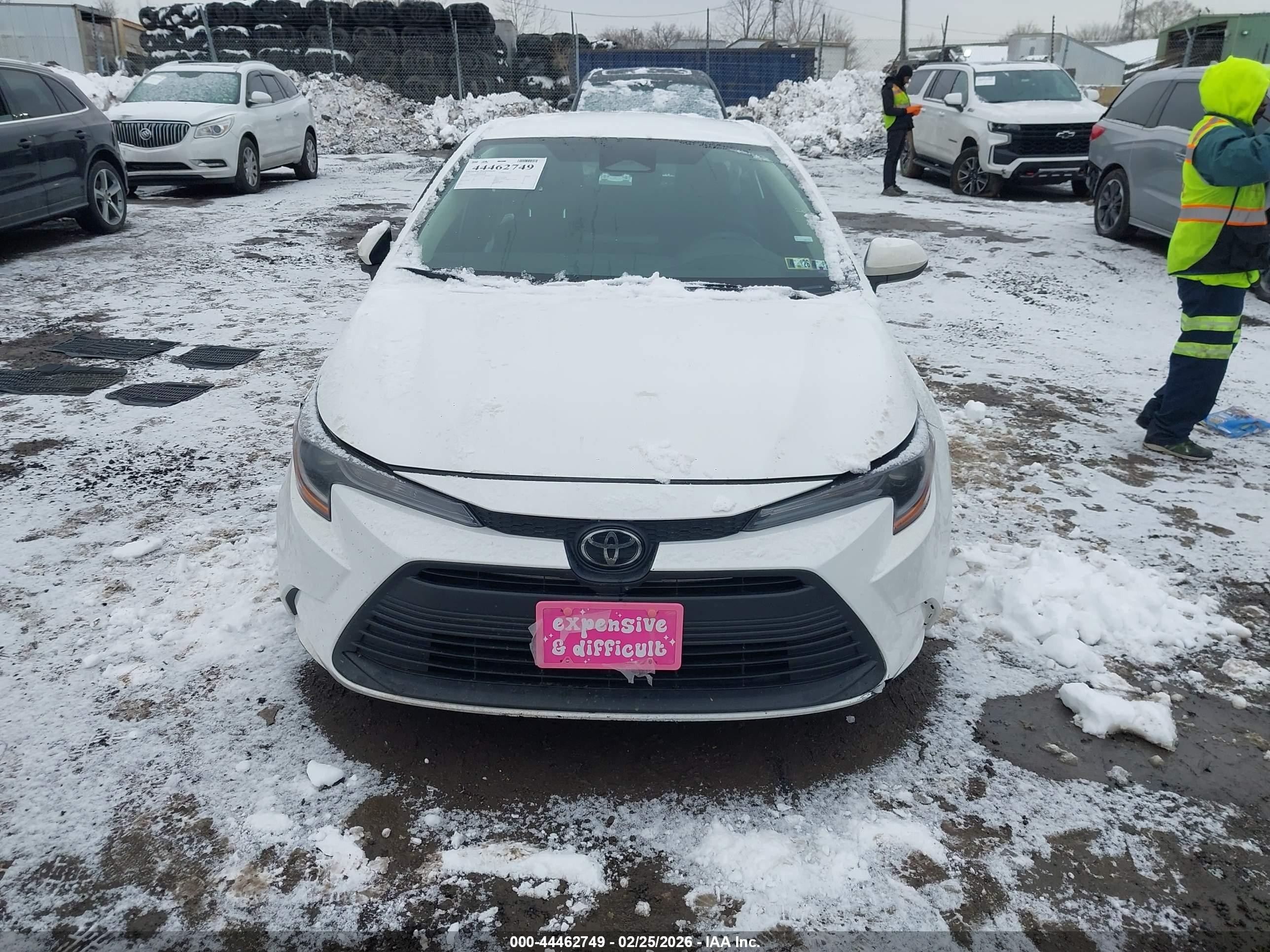 2023 Toyota Corolla Le White vin: 5YFB4MDE6PP070046