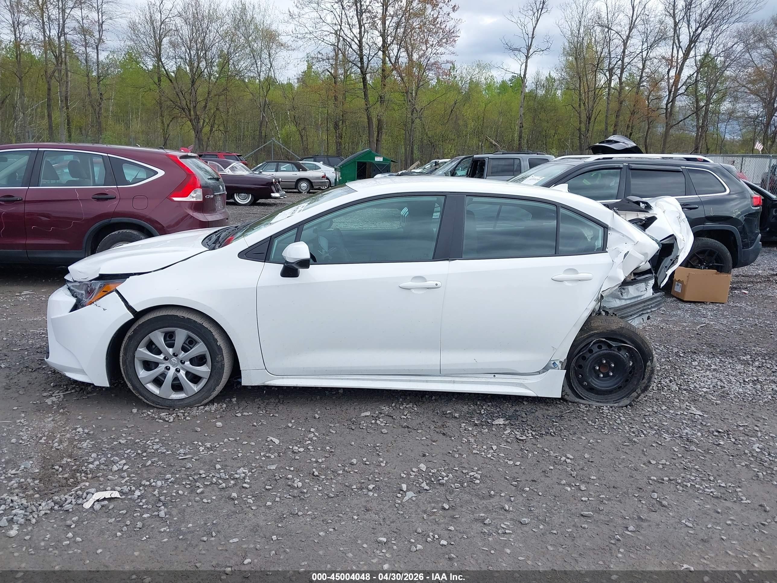 2025 Toyota Corolla Le White vin: 5YFB4MDE7SP308088
