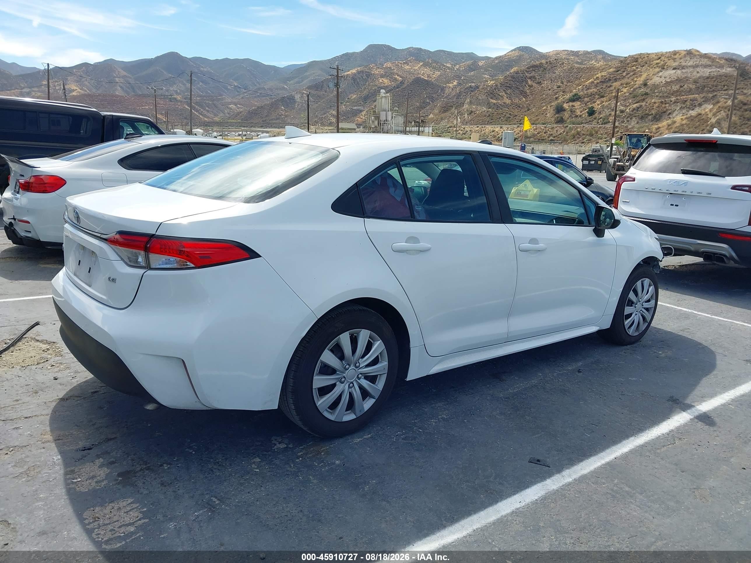 2023 Toyota Corolla Le White vin: 5YFB4MDE9PP067660