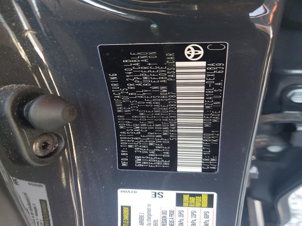 2026 Toyota Corolla Le Charcoal vin: 5YFB4MDEXTP383787