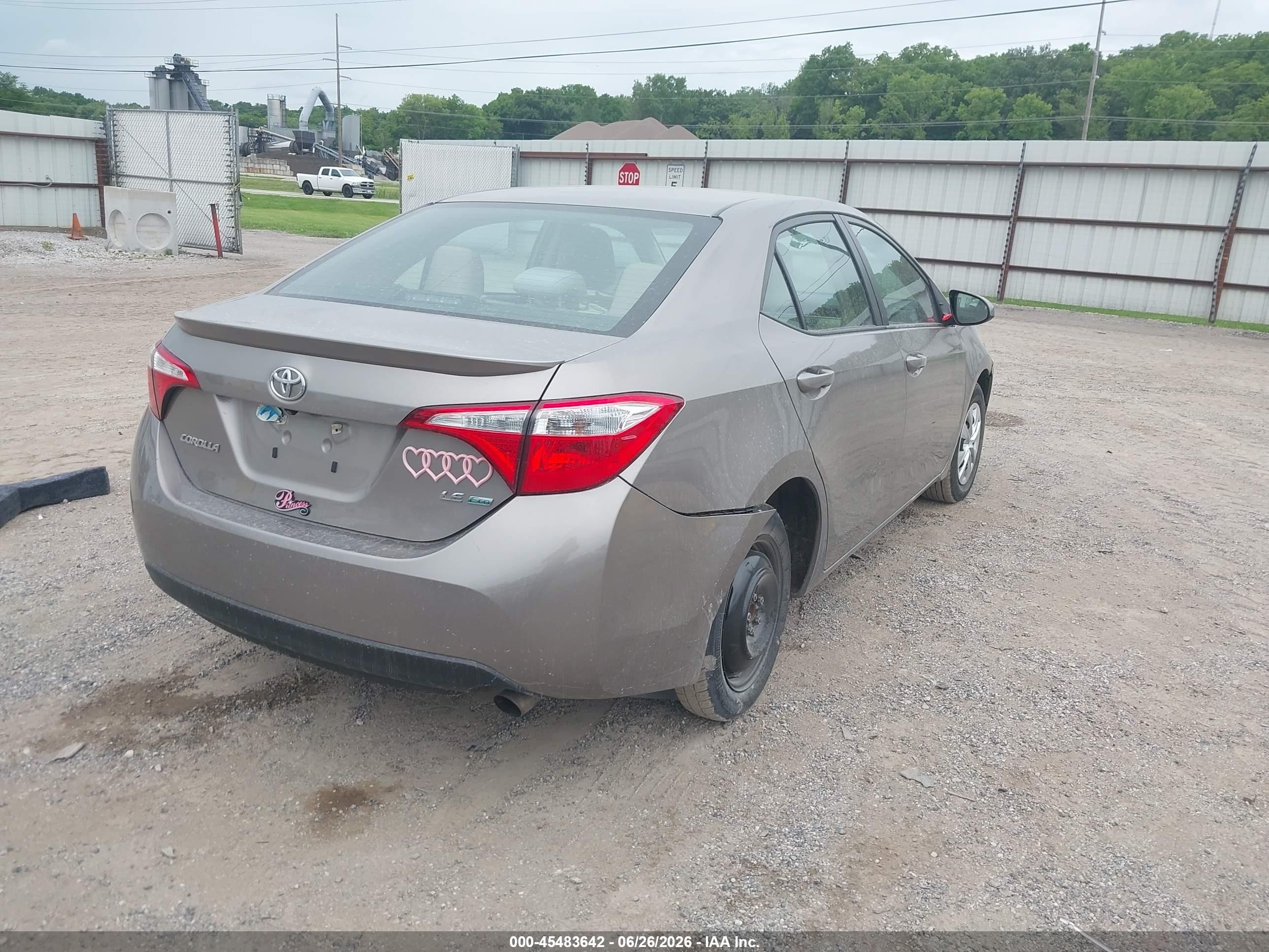 2014 Toyota Corolla Le Eco Tan vin: 5YFBPRHE0EP075285