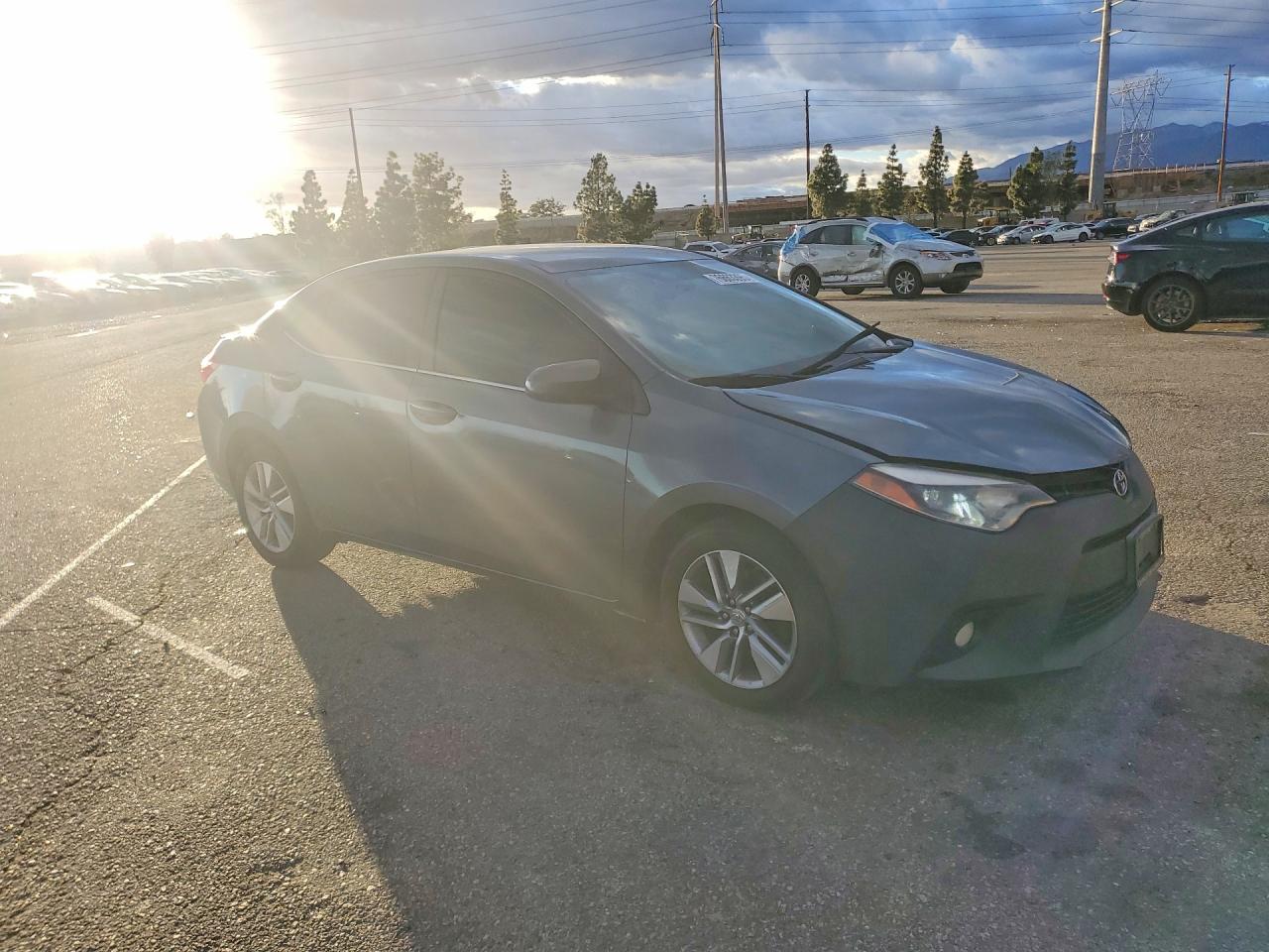 2014 Toyota Corolla Eco Gray vin: 5YFBPRHE1EP006265