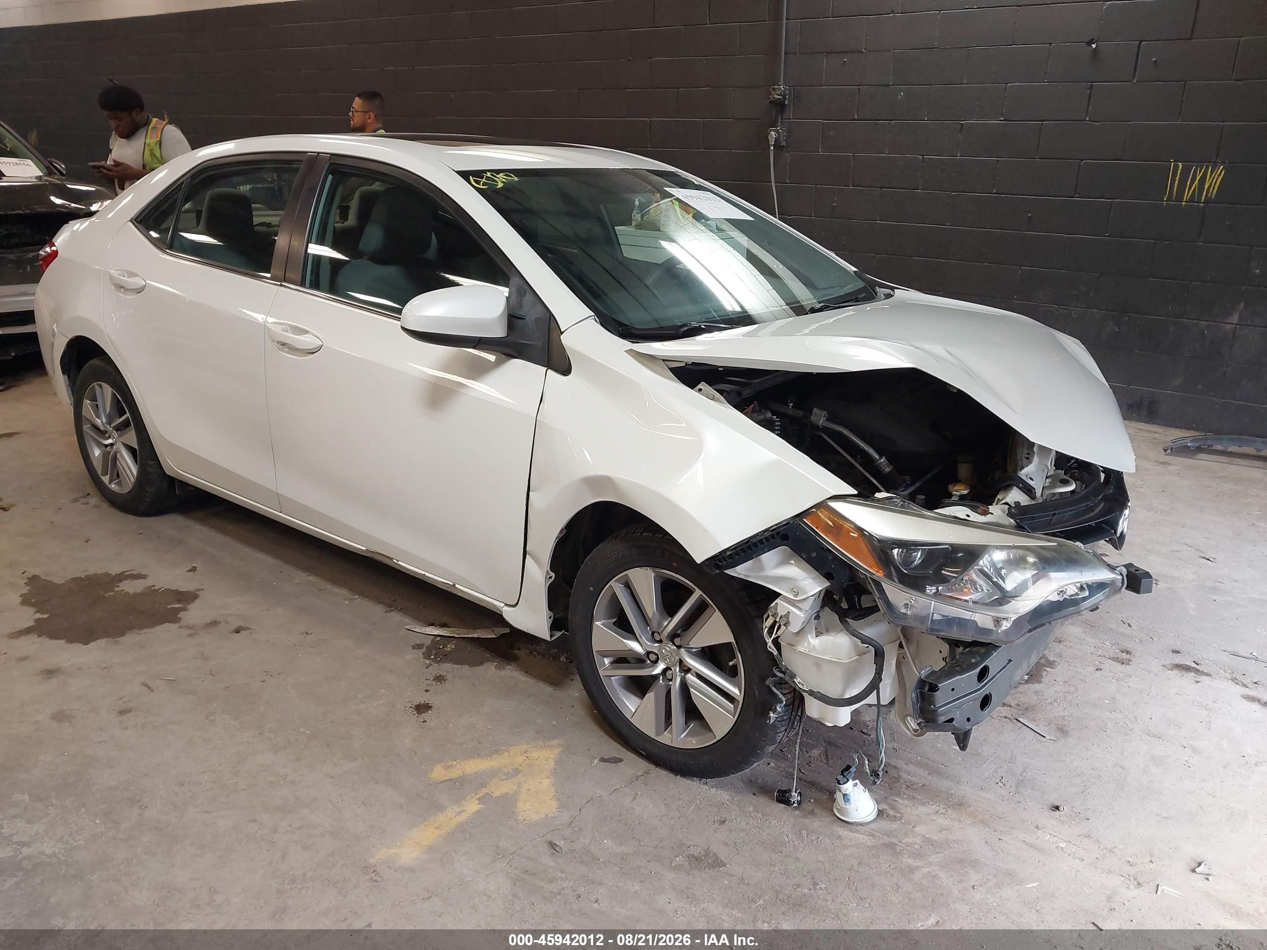 2015 Toyota Corolla Le Eco Plus White vin: 5YFBPRHE1FP191113