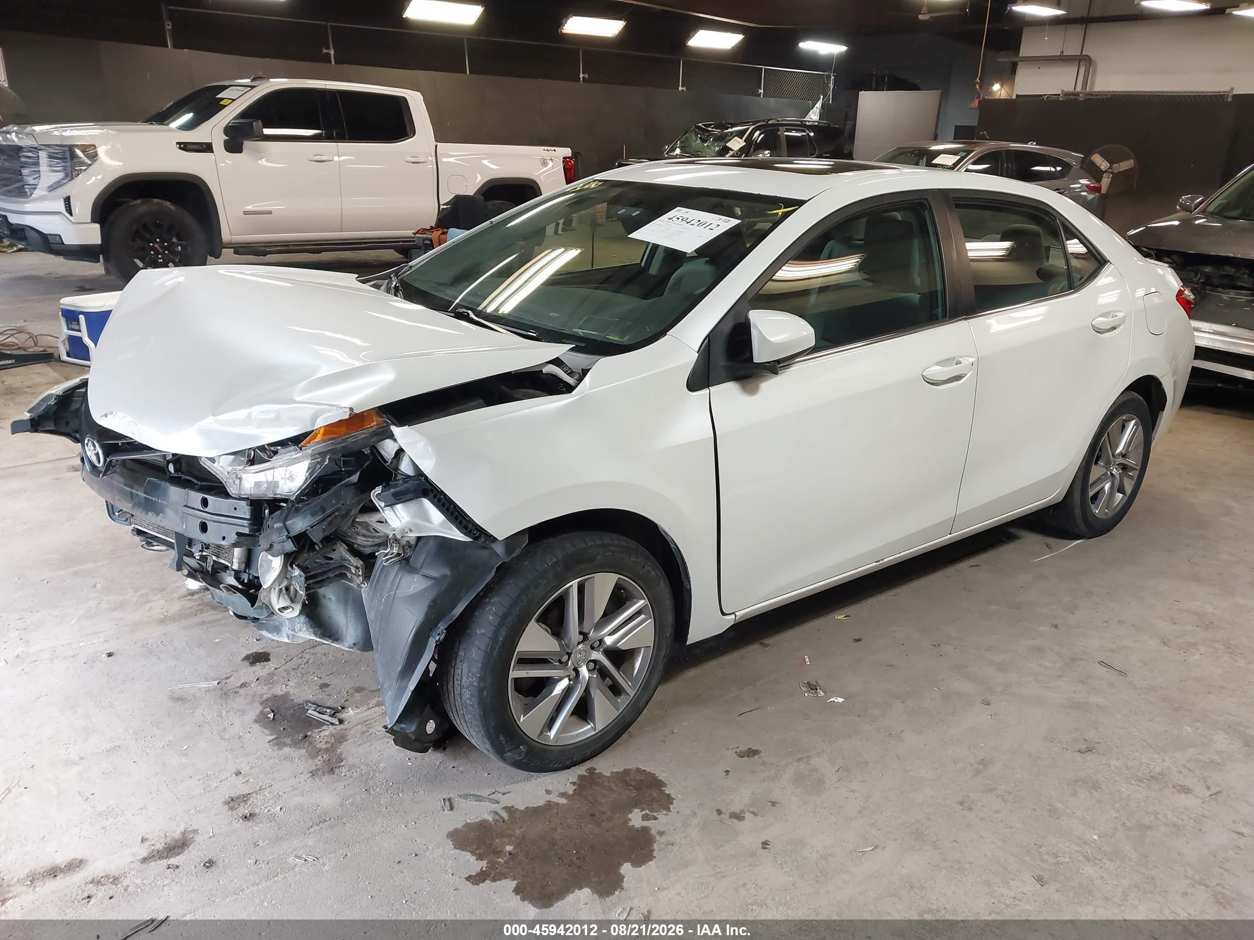 2015 Toyota Corolla Le Eco Plus White vin: 5YFBPRHE1FP191113