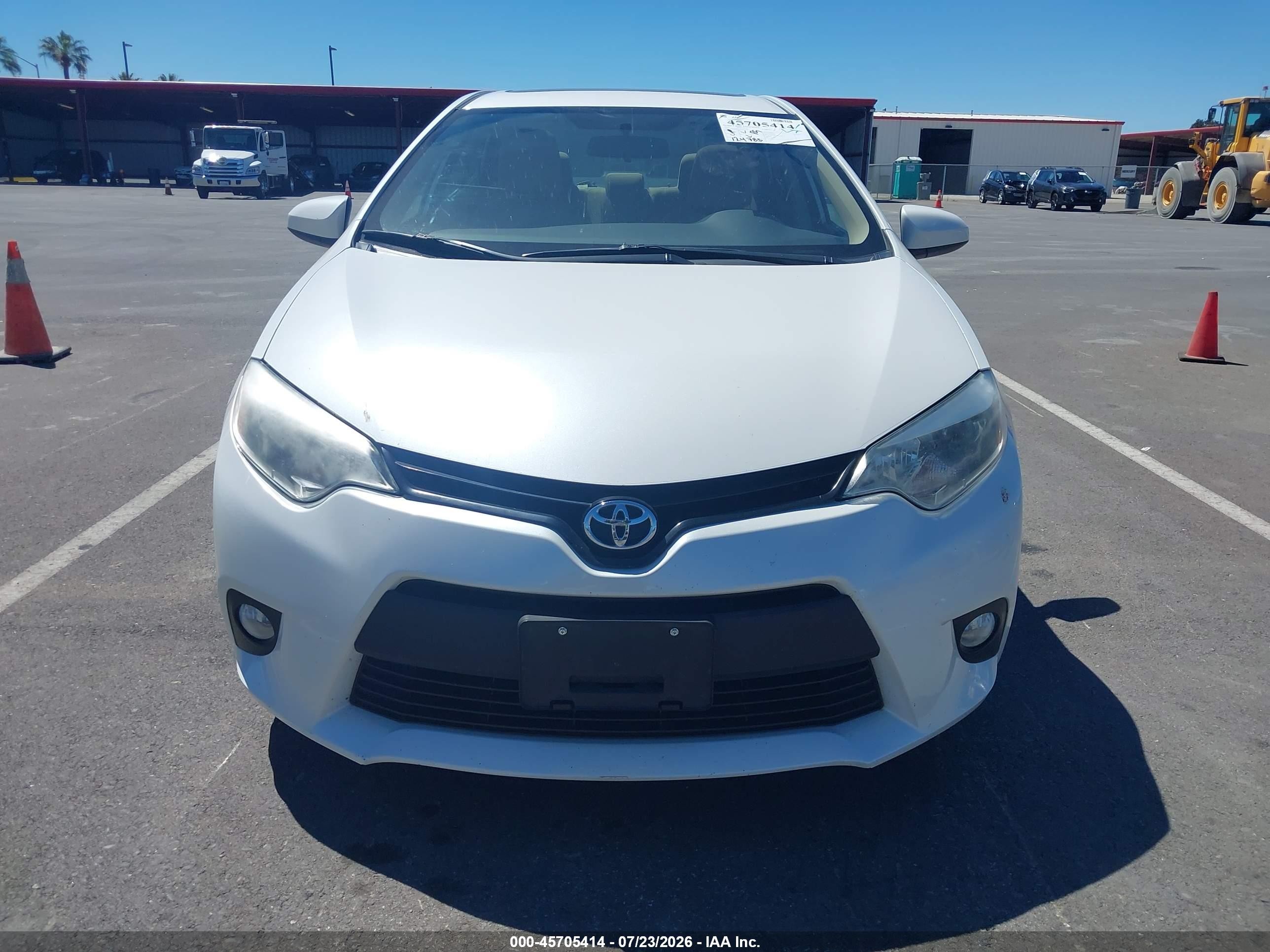 2014 Toyota Corolla Le Eco Plus White vin: 5YFBPRHE2EP077846