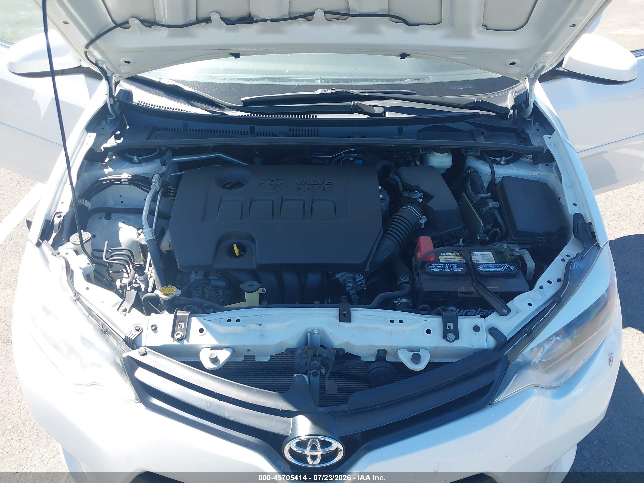 2014 Toyota Corolla Le Eco Plus White vin: 5YFBPRHE2EP077846