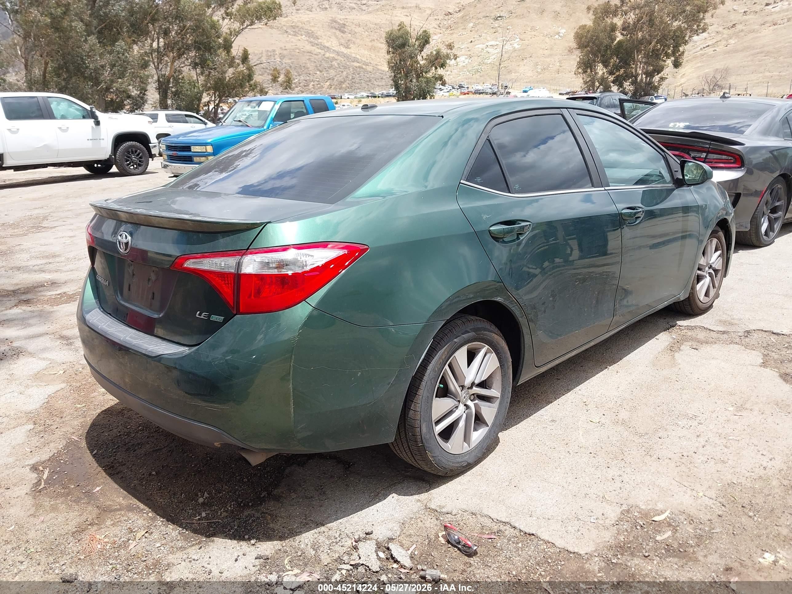 2014 Toyota Corolla Le Eco Premium Green vin: 5YFBPRHE2EP106052
