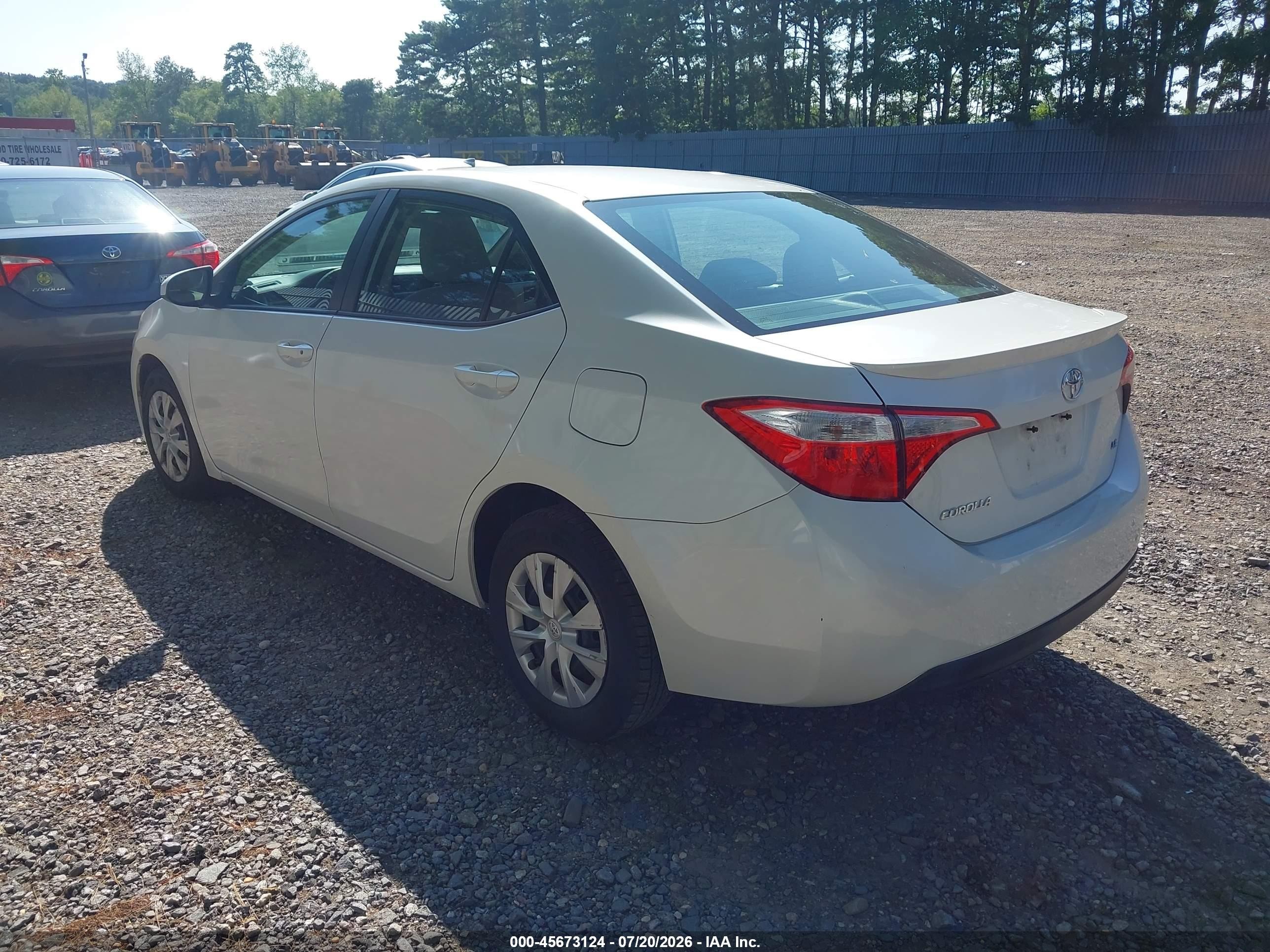 2014 Toyota Corolla Le Eco White vin: 5YFBPRHE2EP130917
