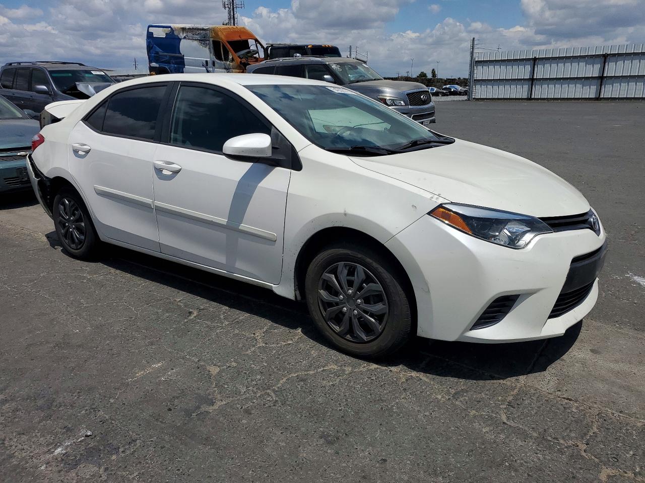 2015 Toyota Corolla Le Eco White vin: 5YFBPRHE2FP215323