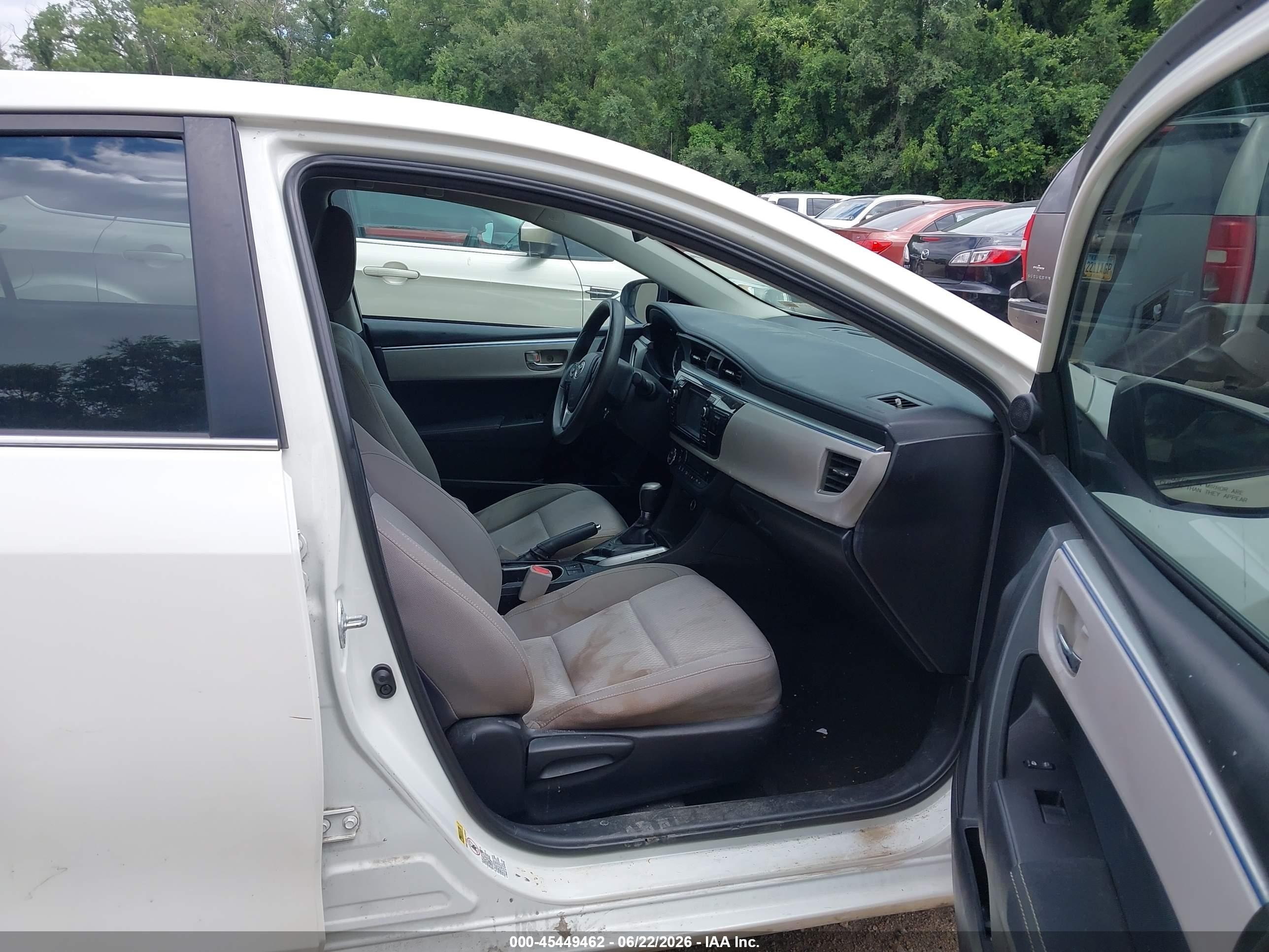 2014 Toyota Corolla Le Eco Plus White vin: 5YFBPRHE3EP036089
