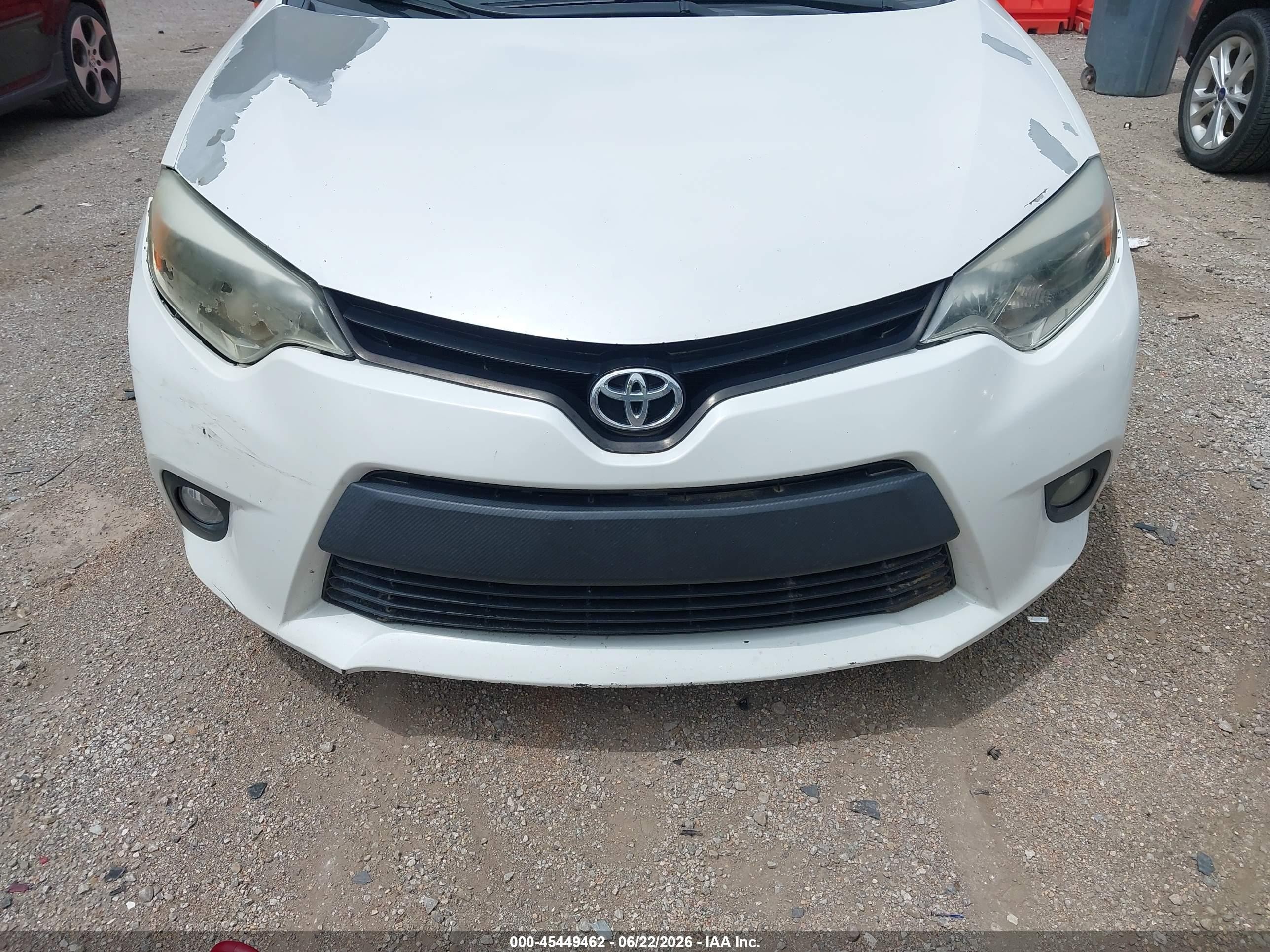 2014 Toyota Corolla Le Eco Plus White vin: 5YFBPRHE3EP036089