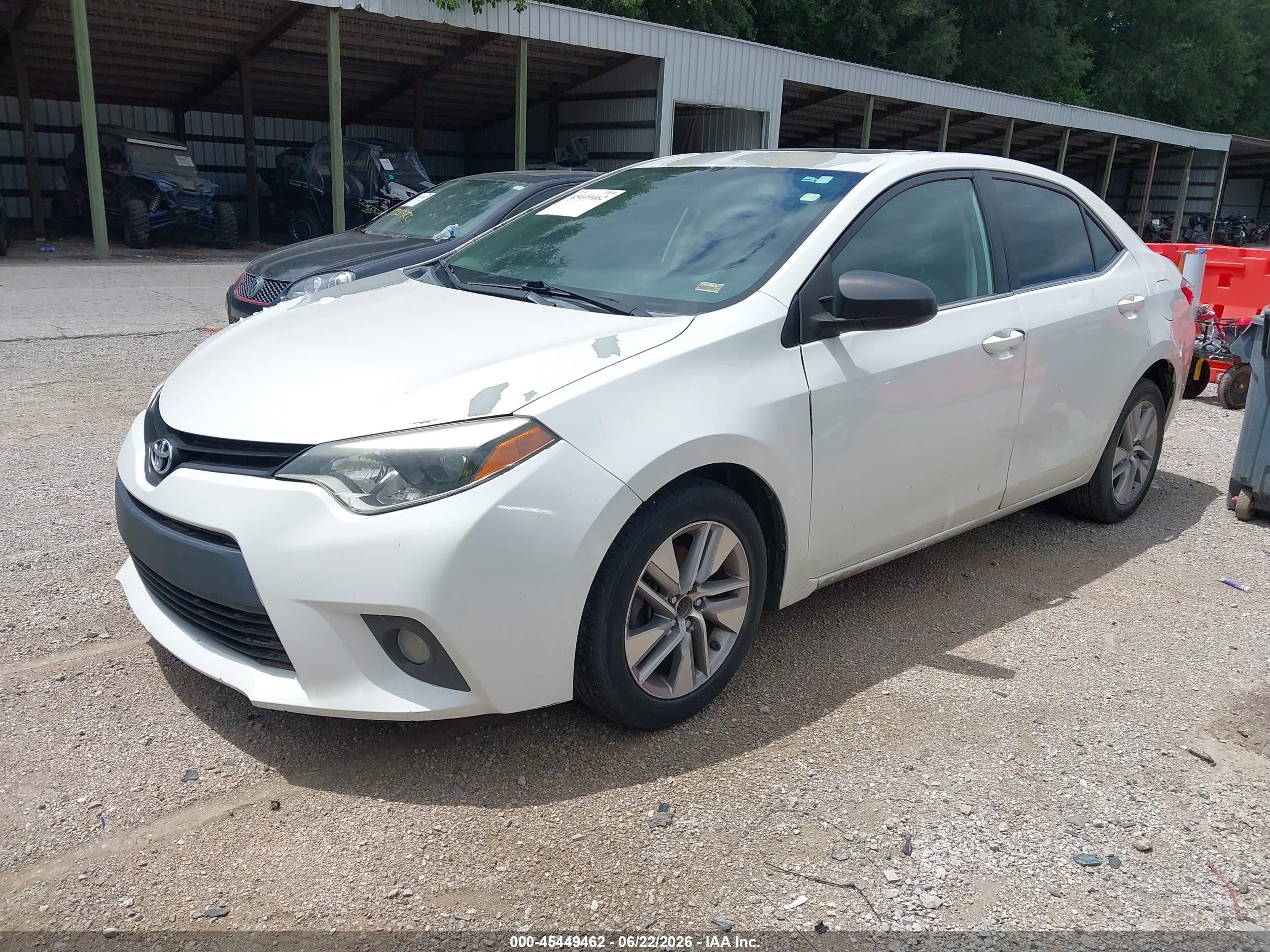 2014 Toyota Corolla Le Eco Plus White vin: 5YFBPRHE3EP036089