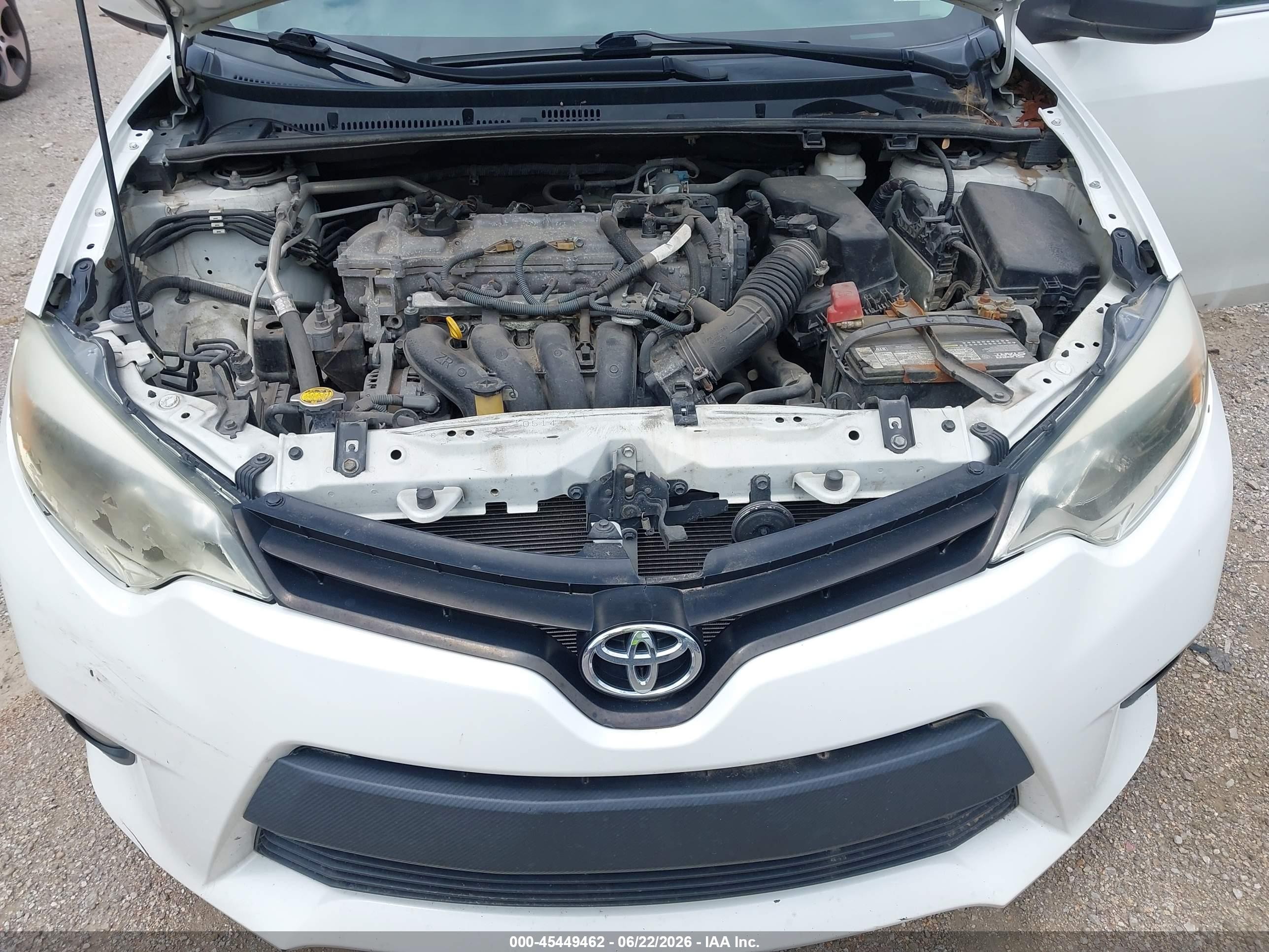 2014 Toyota Corolla Le Eco Plus White vin: 5YFBPRHE3EP036089