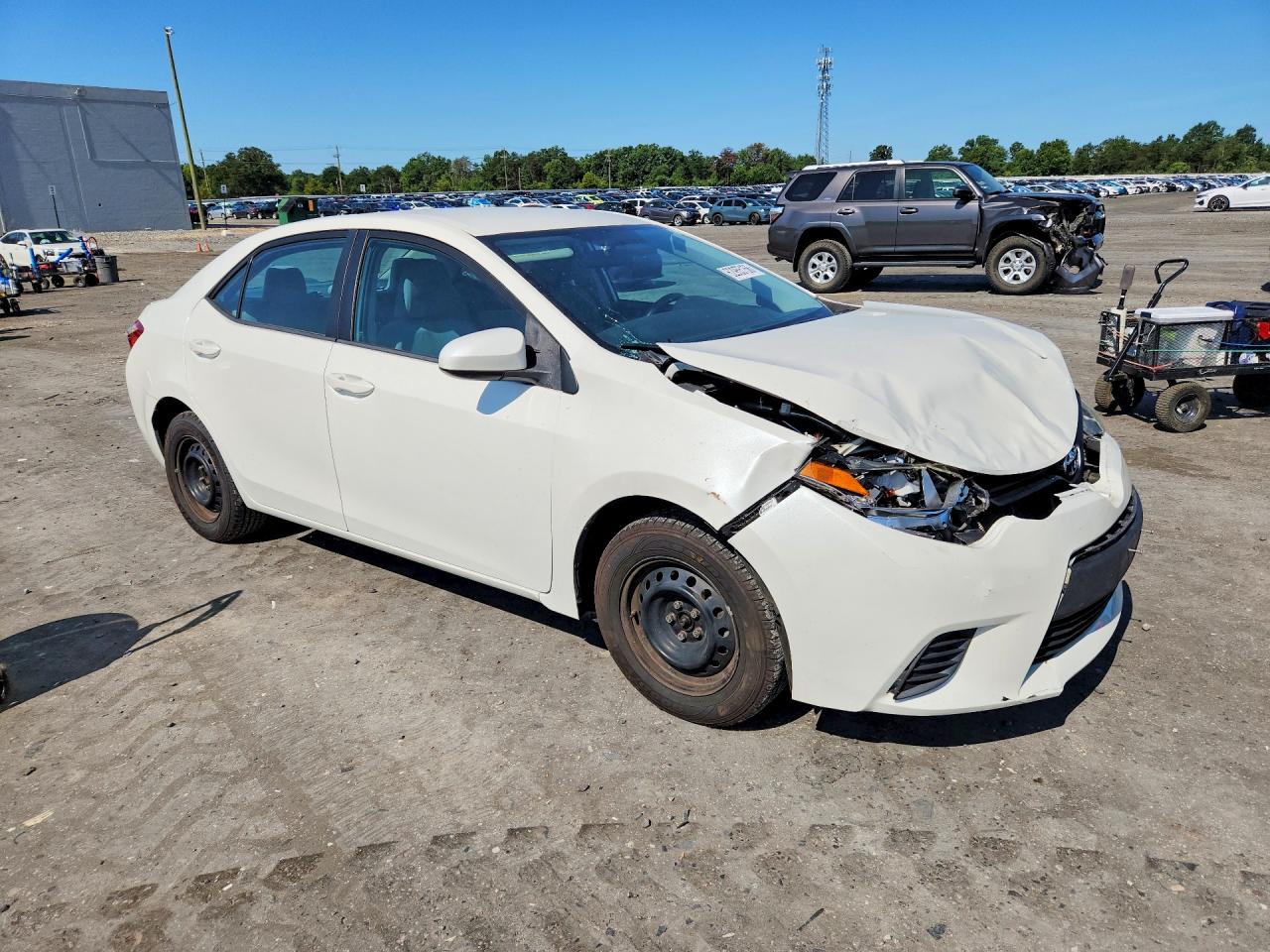 2014 Toyota Corolla Le Eco White vin: 5YFBPRHE3EP150562