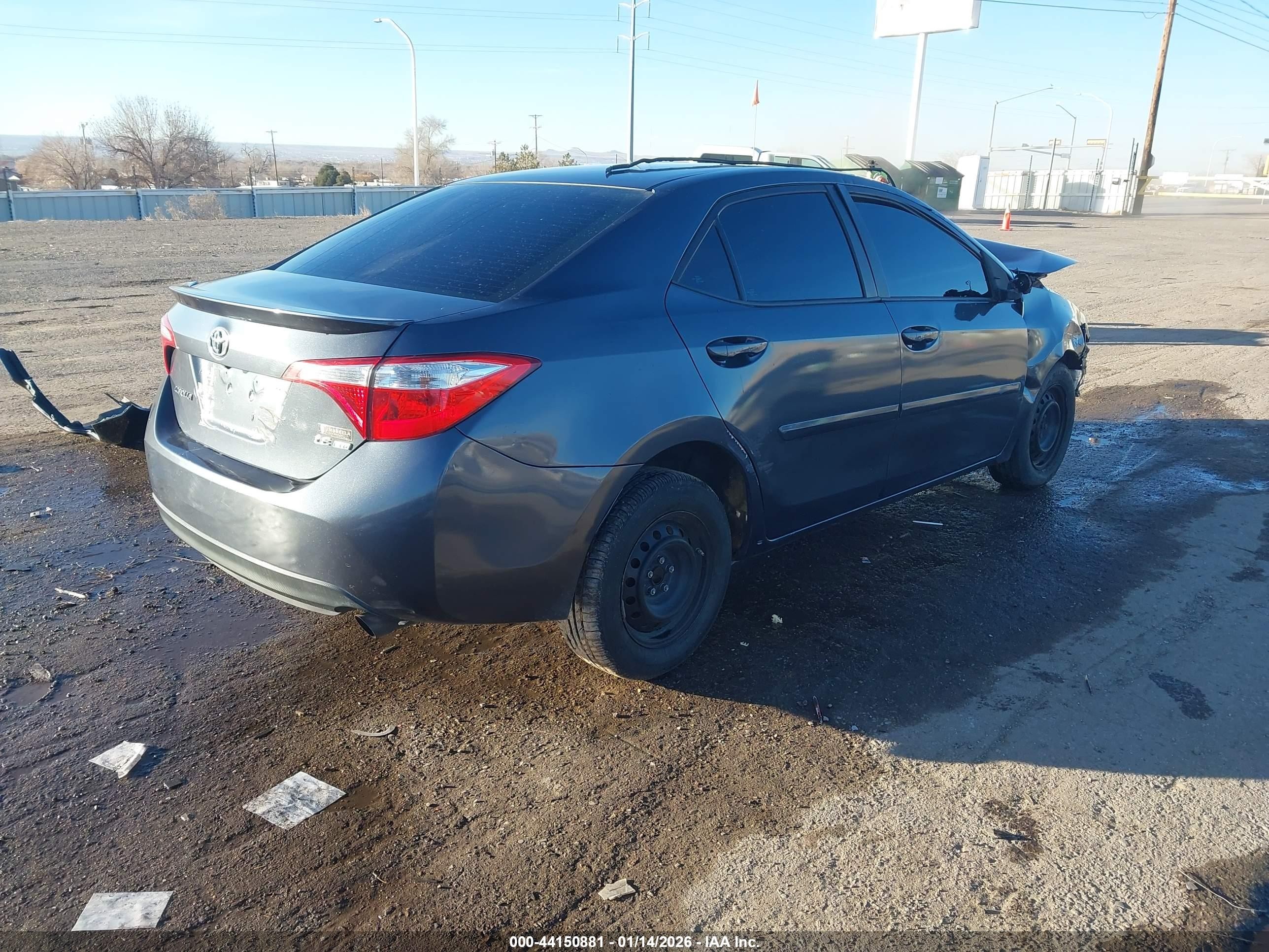 2015 Toyota Corolla Le Eco Dark Blue vin: 5YFBPRHE3FP180212