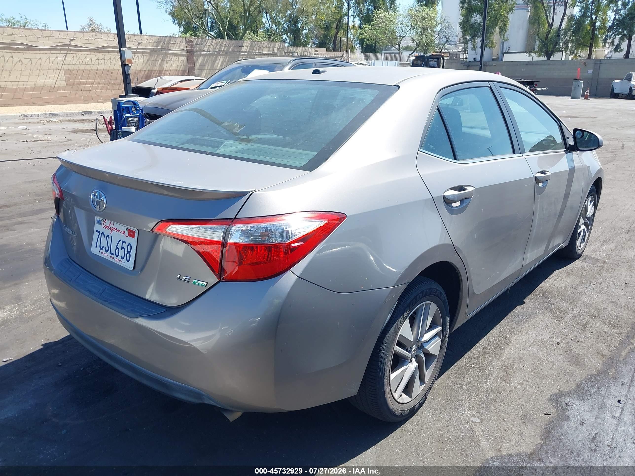 2014 Toyota Corolla Le Eco Premium Gray vin: 5YFBPRHE4EP035100
