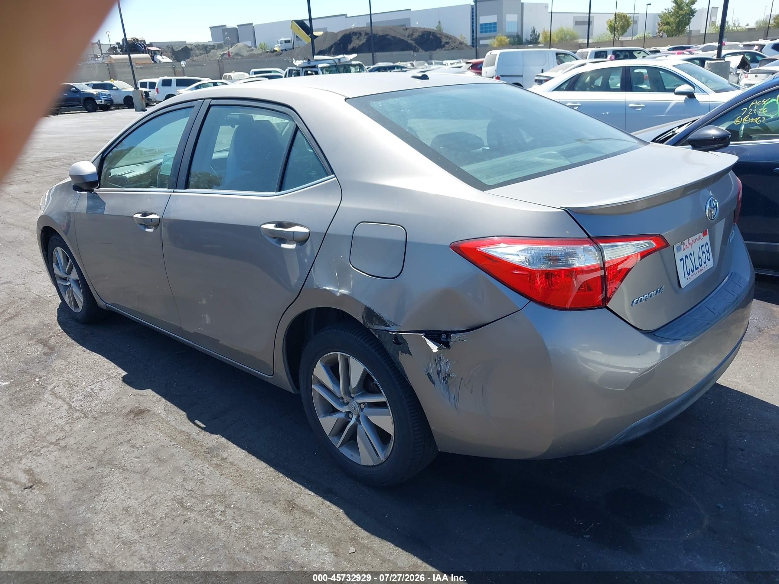 2014 Toyota Corolla Le Eco Premium Gray vin: 5YFBPRHE4EP035100