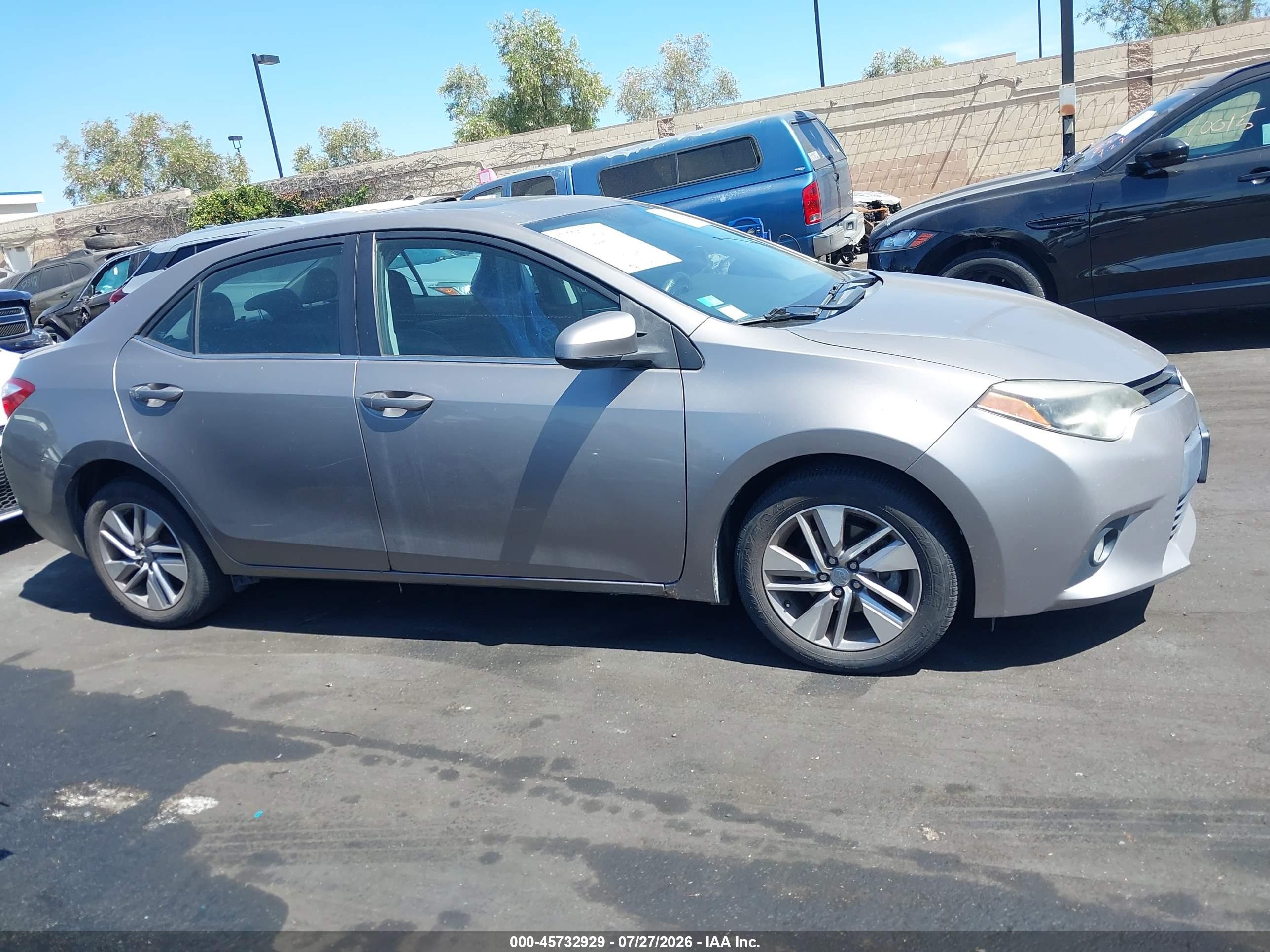 2014 Toyota Corolla Le Eco Premium Gray vin: 5YFBPRHE4EP035100