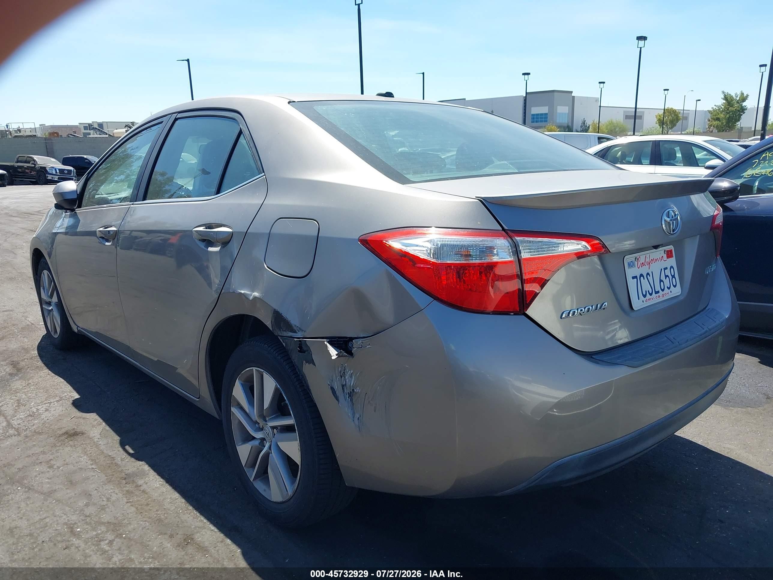 2014 Toyota Corolla Le Eco Premium Gray vin: 5YFBPRHE4EP035100