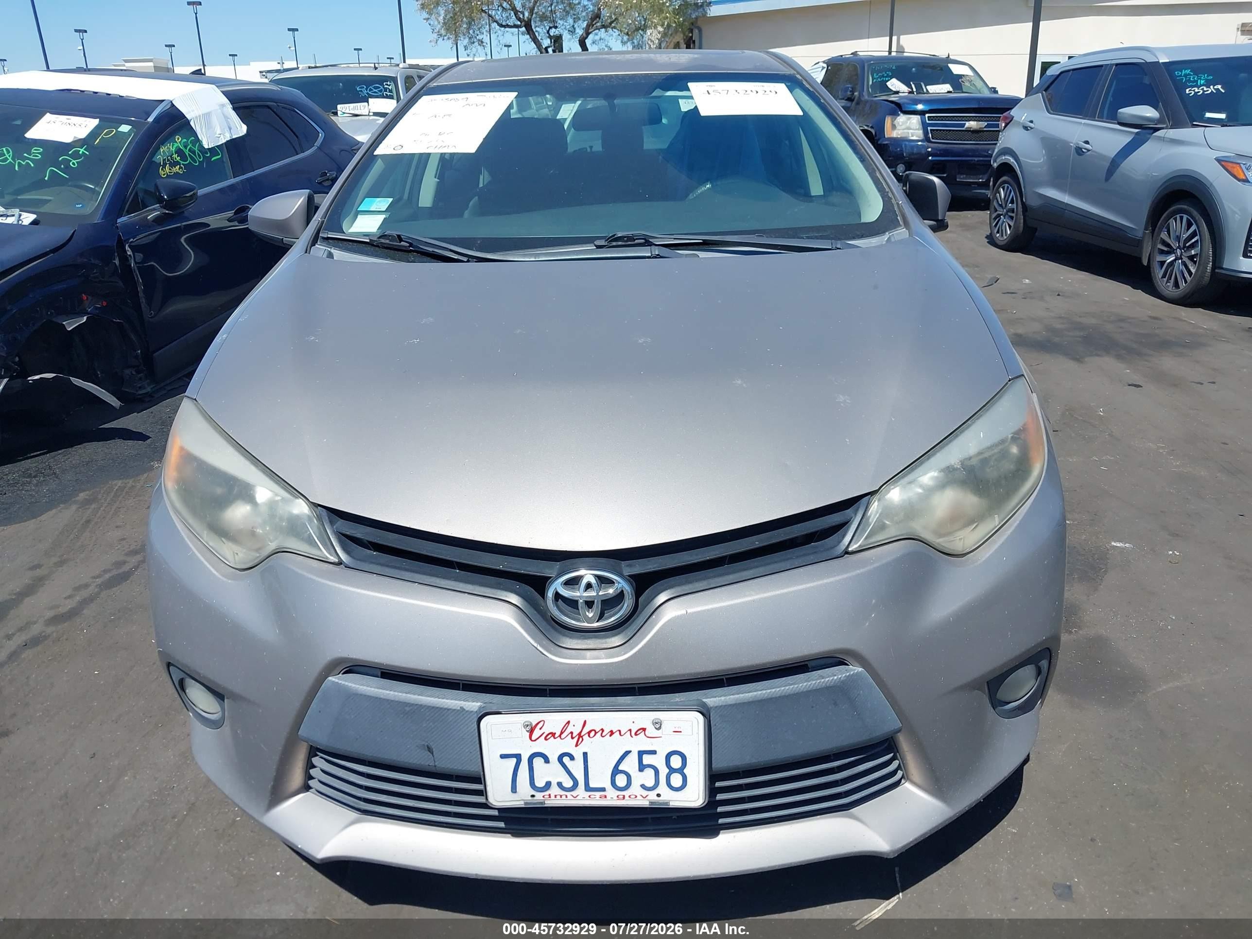 2014 Toyota Corolla Le Eco Premium Gray vin: 5YFBPRHE4EP035100