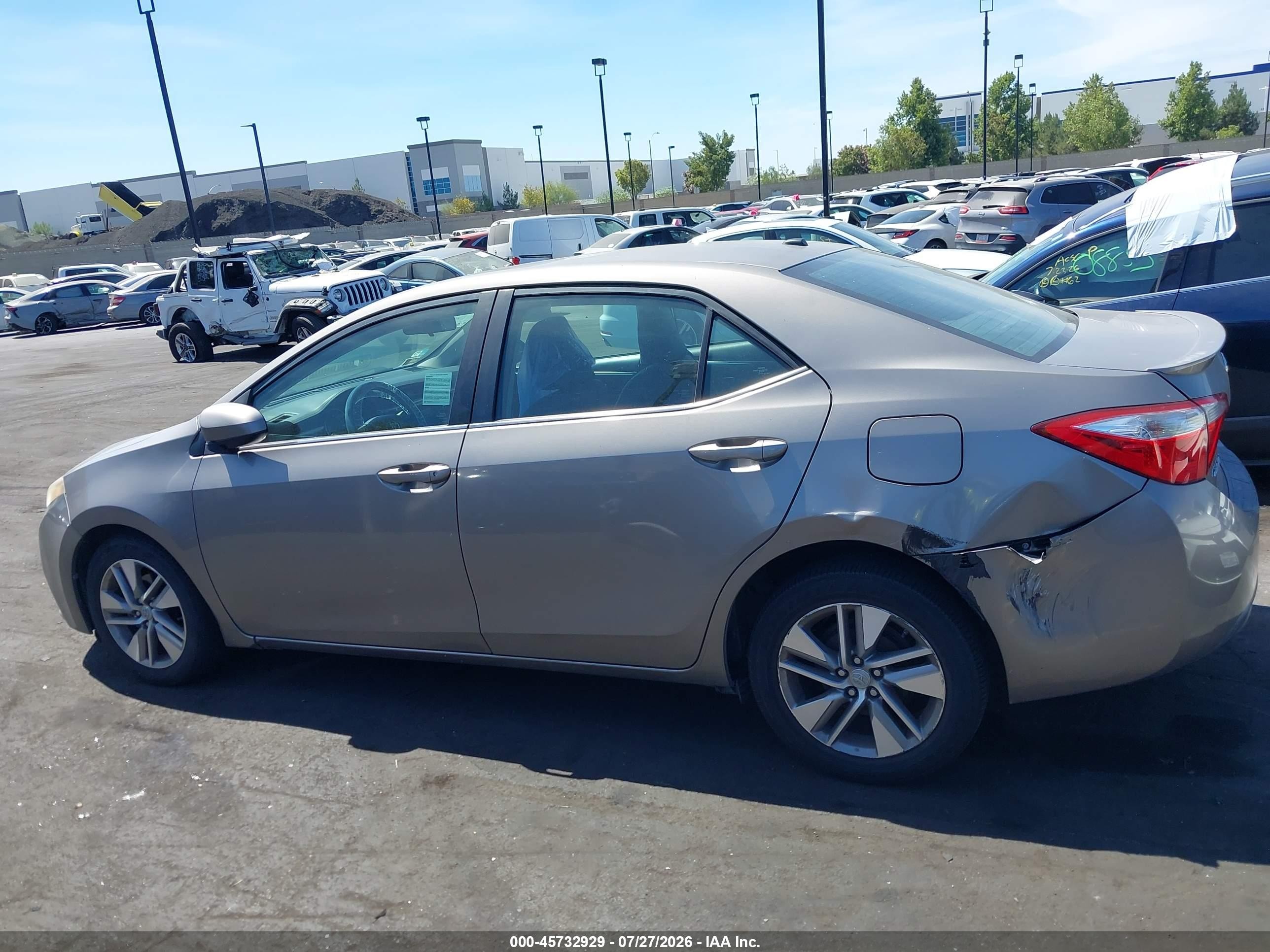 2014 Toyota Corolla Le Eco Premium Gray vin: 5YFBPRHE4EP035100