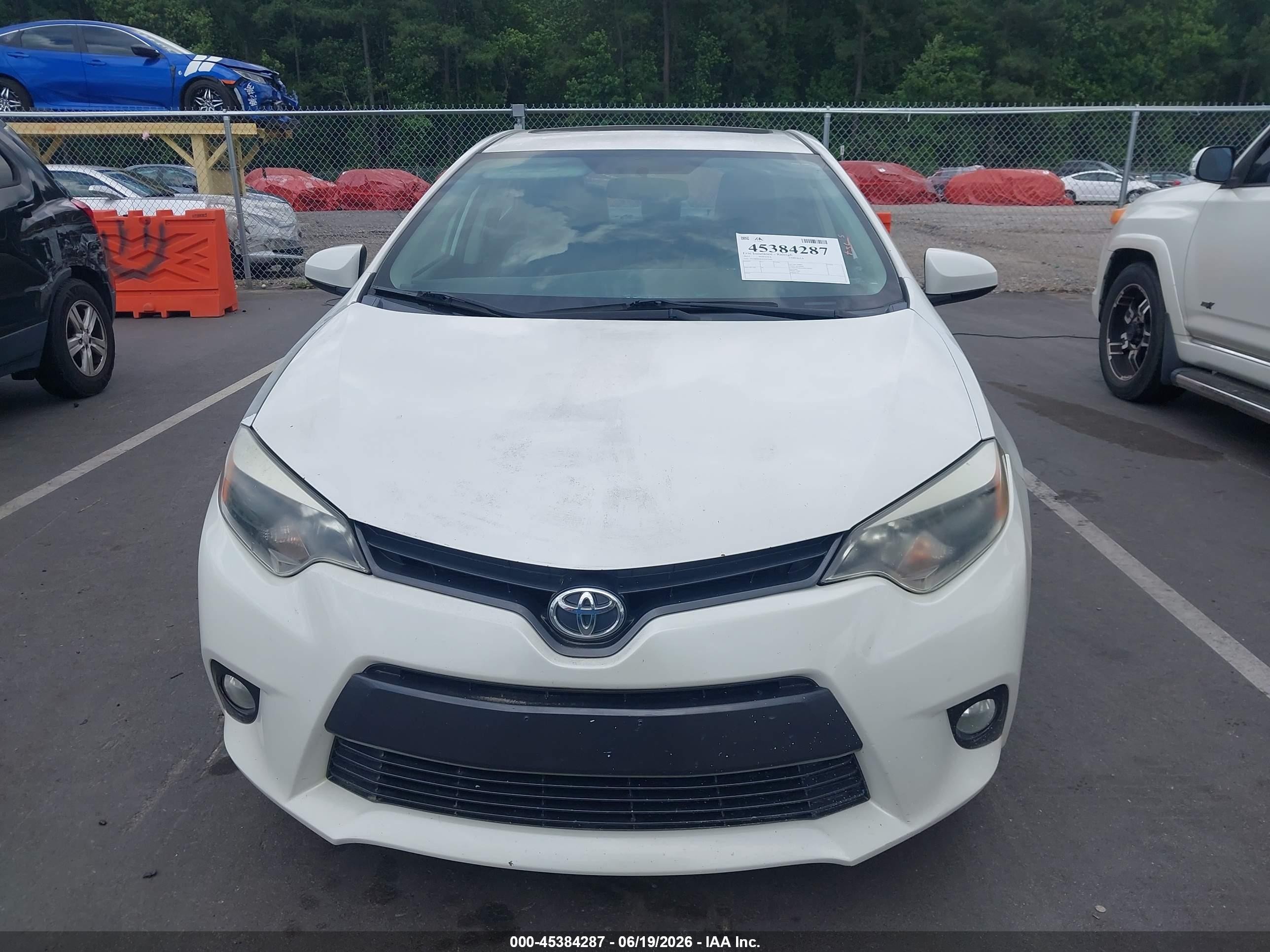 2015 Toyota Corolla Le Eco Plus White vin: 5YFBPRHE4FP192546