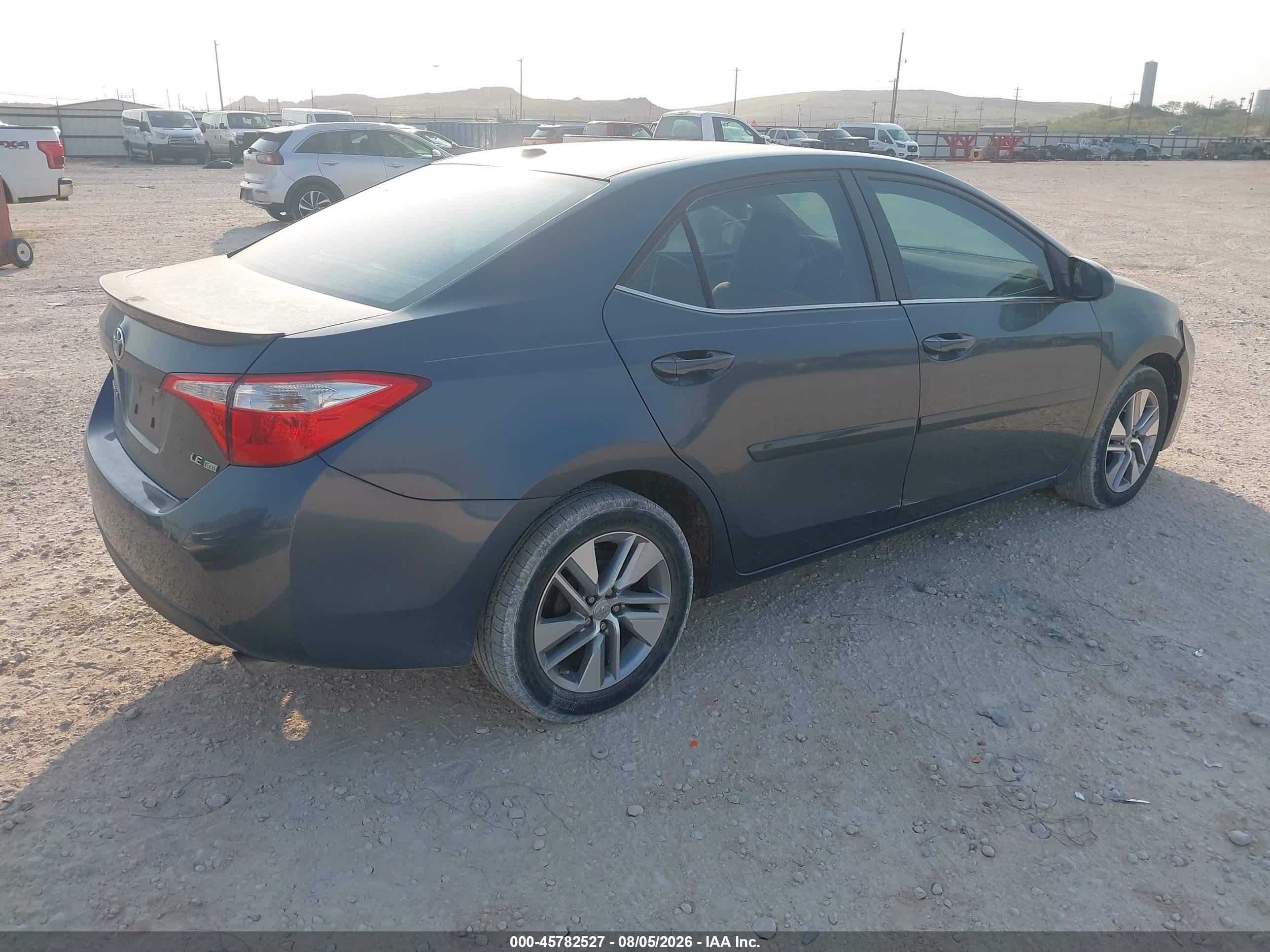 2014 Toyota Corolla Le Eco Plus Blue vin: 5YFBPRHE5EP002445