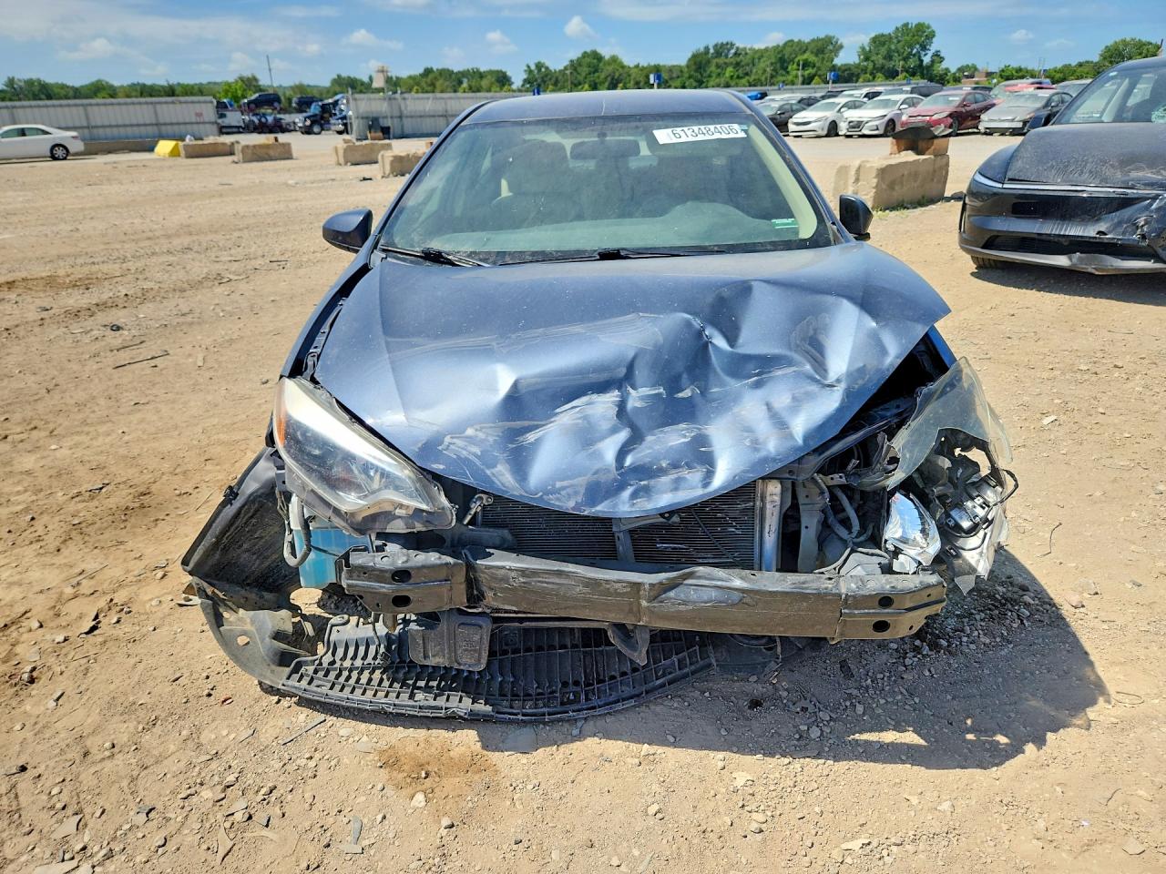 2014 Toyota Corolla Le Eco Синий vin: 5YFBPRHE5EP082247