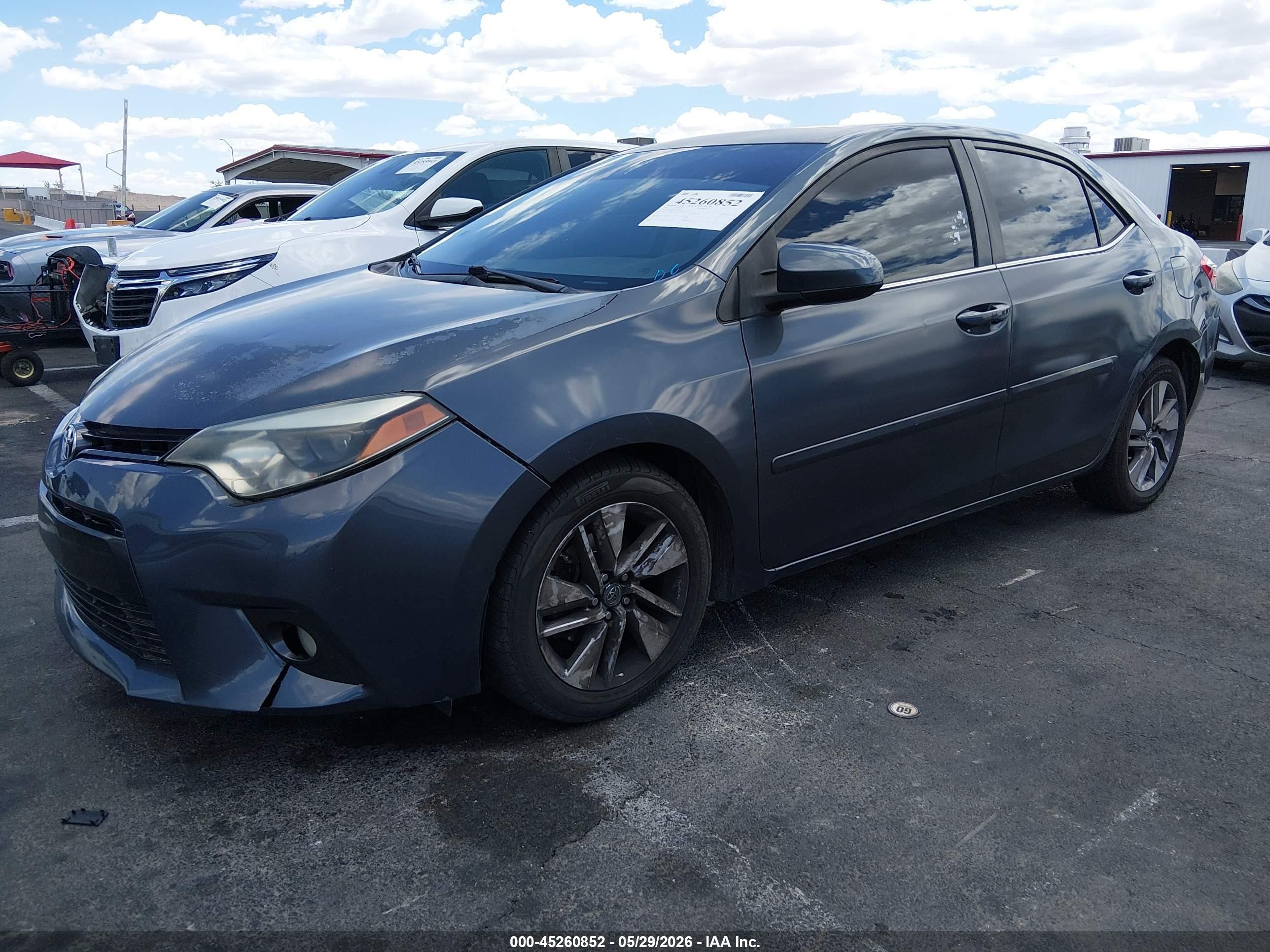 2015 Toyota Corolla Le Eco Plus Gray vin: 5YFBPRHE5FP182883