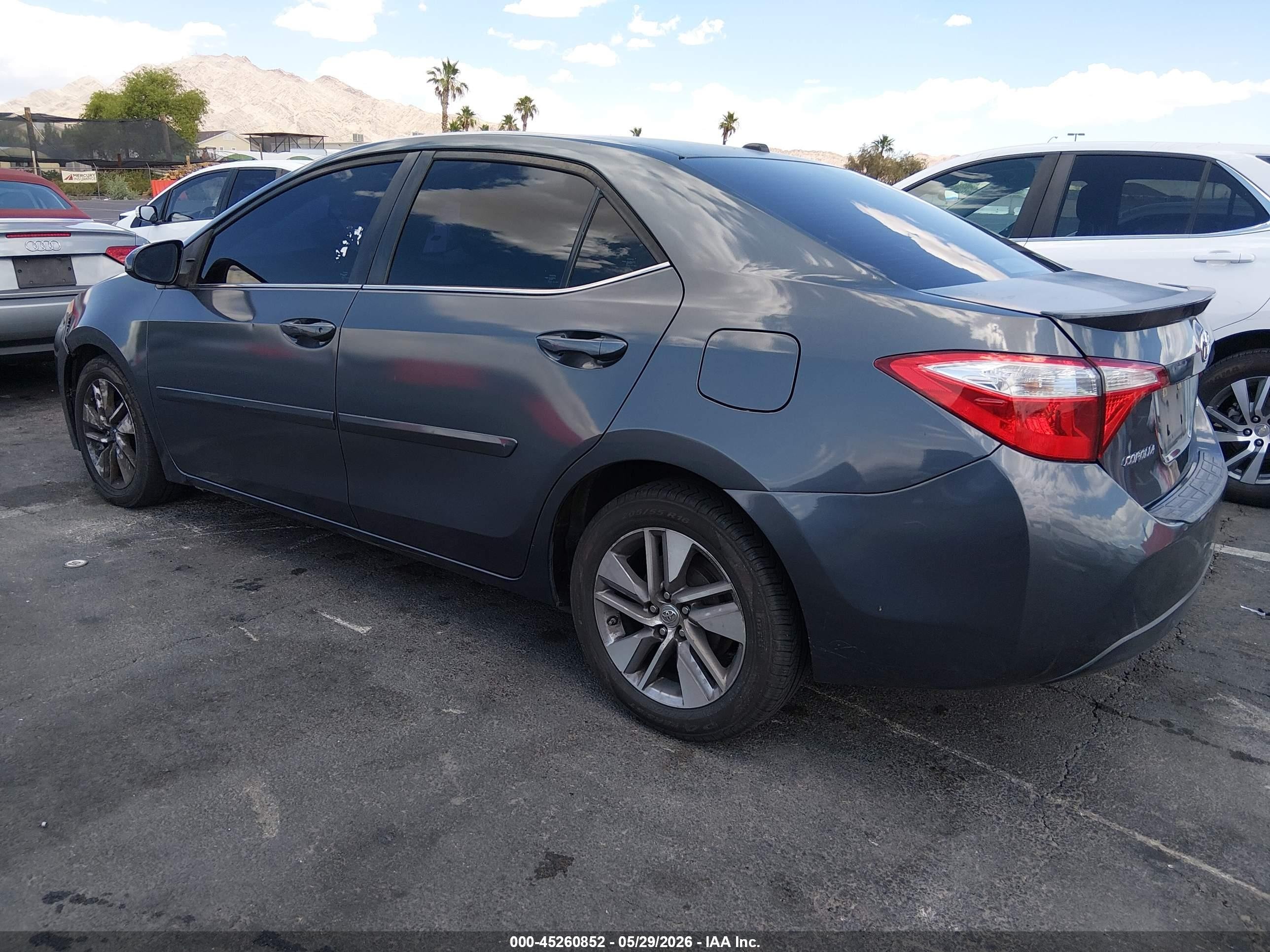 2015 Toyota Corolla Le Eco Plus Gray vin: 5YFBPRHE5FP182883