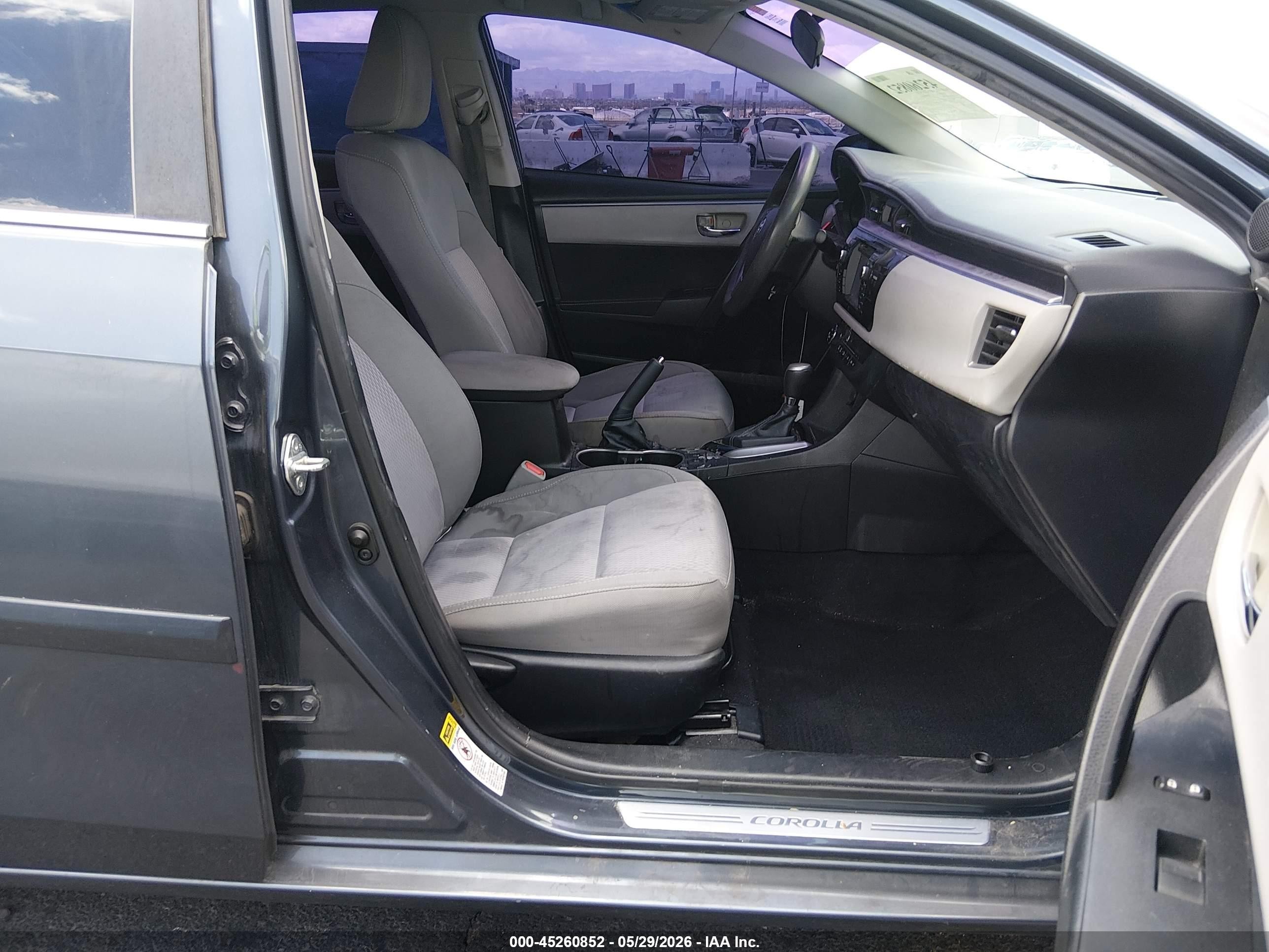 2015 Toyota Corolla Le Eco Plus Gray vin: 5YFBPRHE5FP182883