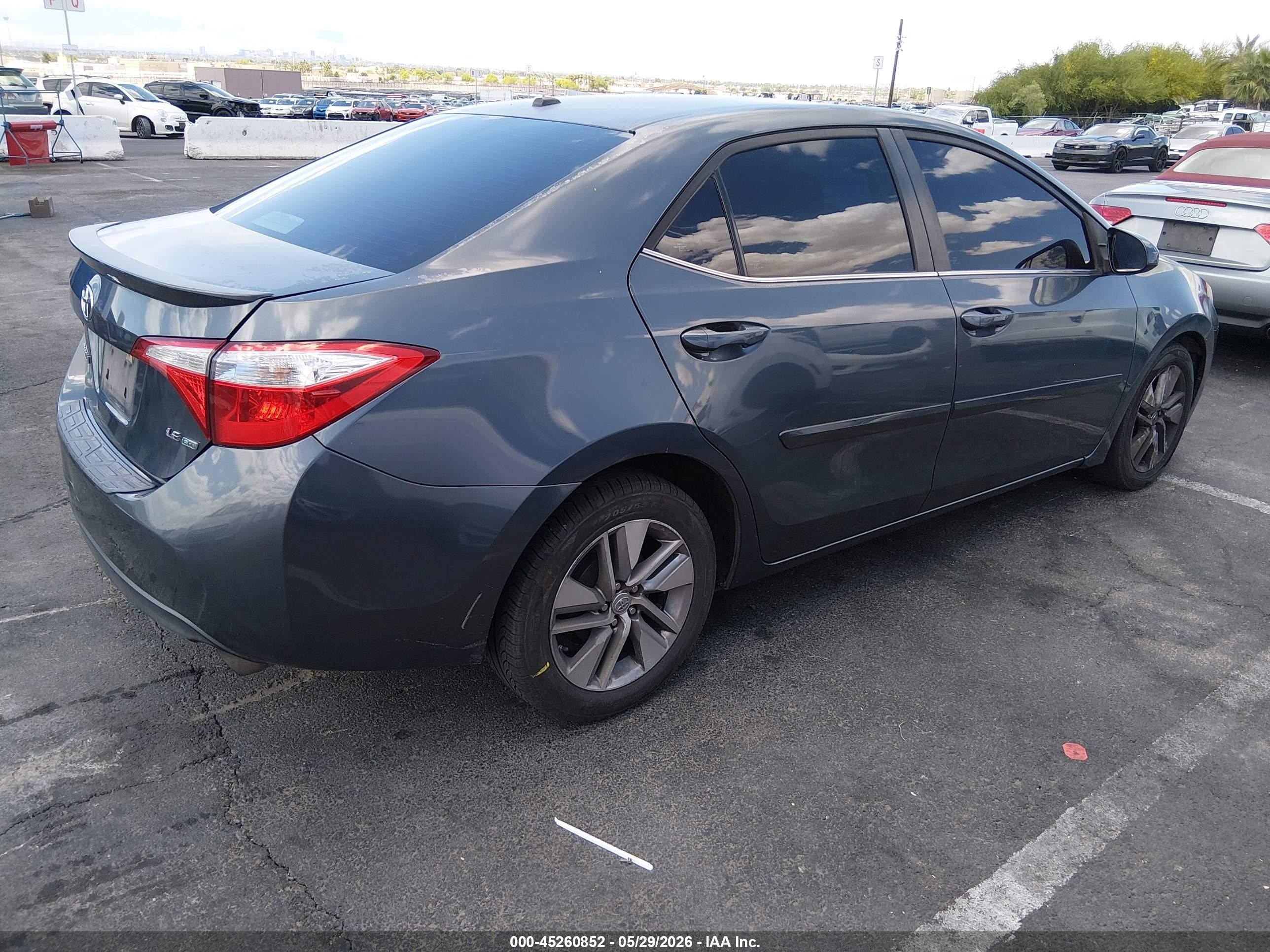 2015 Toyota Corolla Le Eco Plus Gray vin: 5YFBPRHE5FP182883