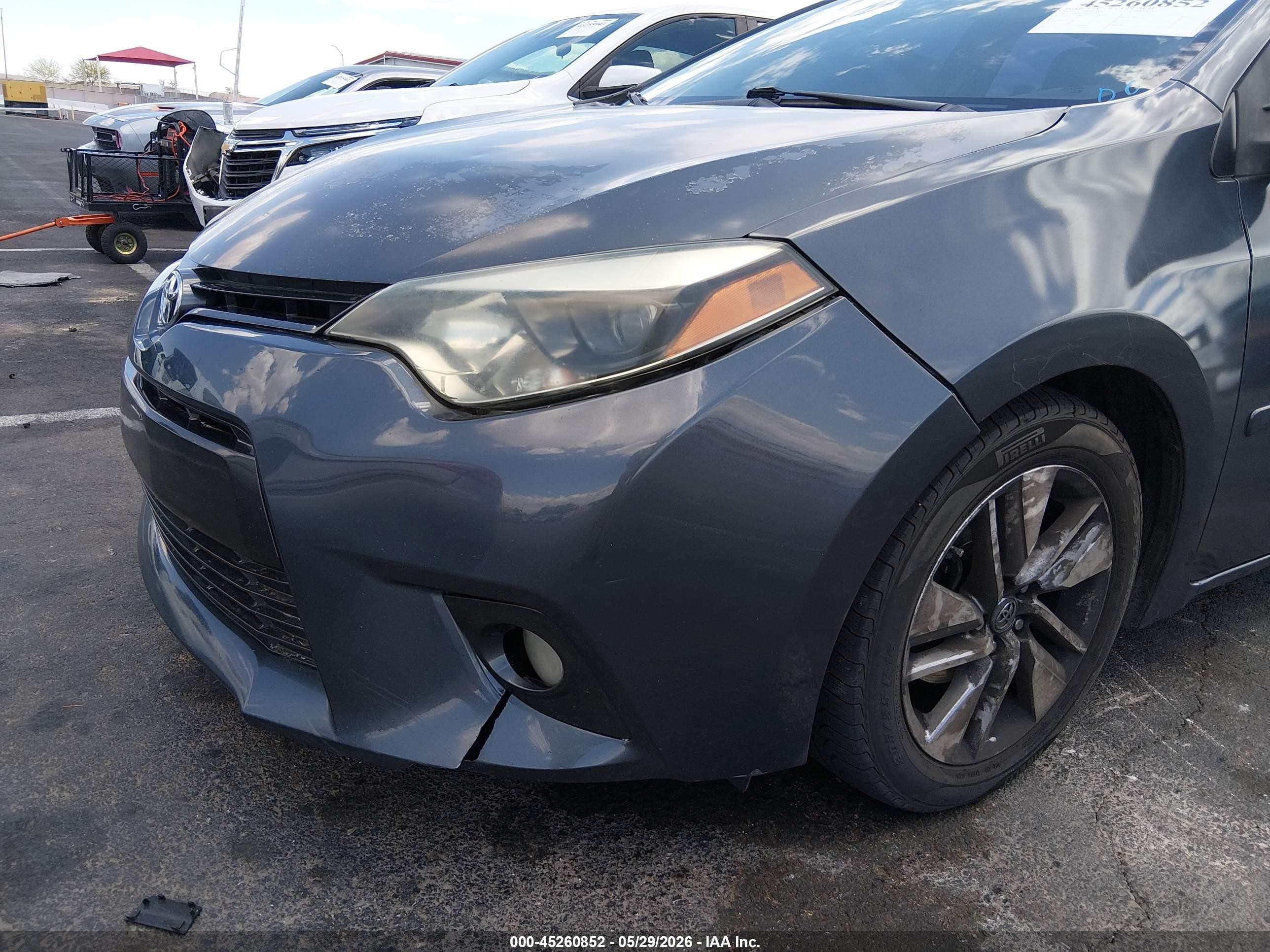 2015 Toyota Corolla Le Eco Plus Gray vin: 5YFBPRHE5FP182883
