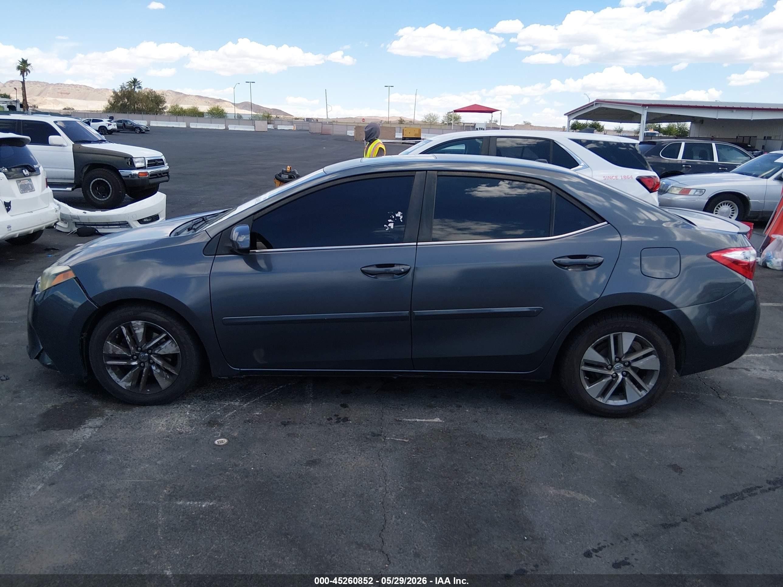 2015 Toyota Corolla Le Eco Plus Gray vin: 5YFBPRHE5FP182883