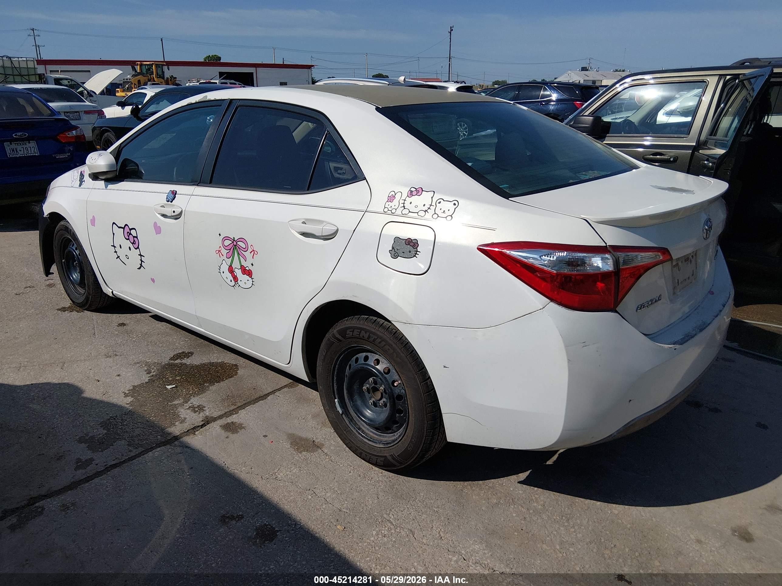 2014 Toyota Corolla Le Eco White vin: 5YFBPRHE6EP042680
