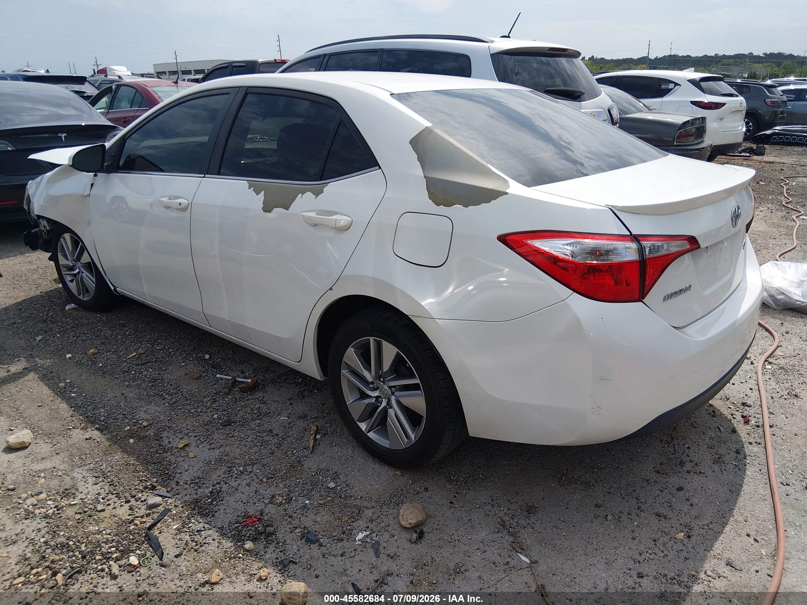 2014 Toyota Corolla Le Eco Plus White vin: 5YFBPRHE6EP100500