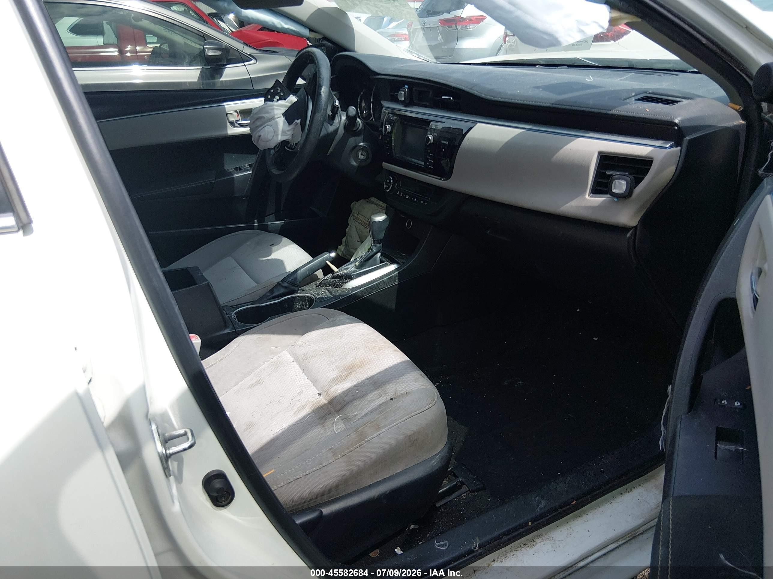 2014 Toyota Corolla Le Eco Plus White vin: 5YFBPRHE6EP100500