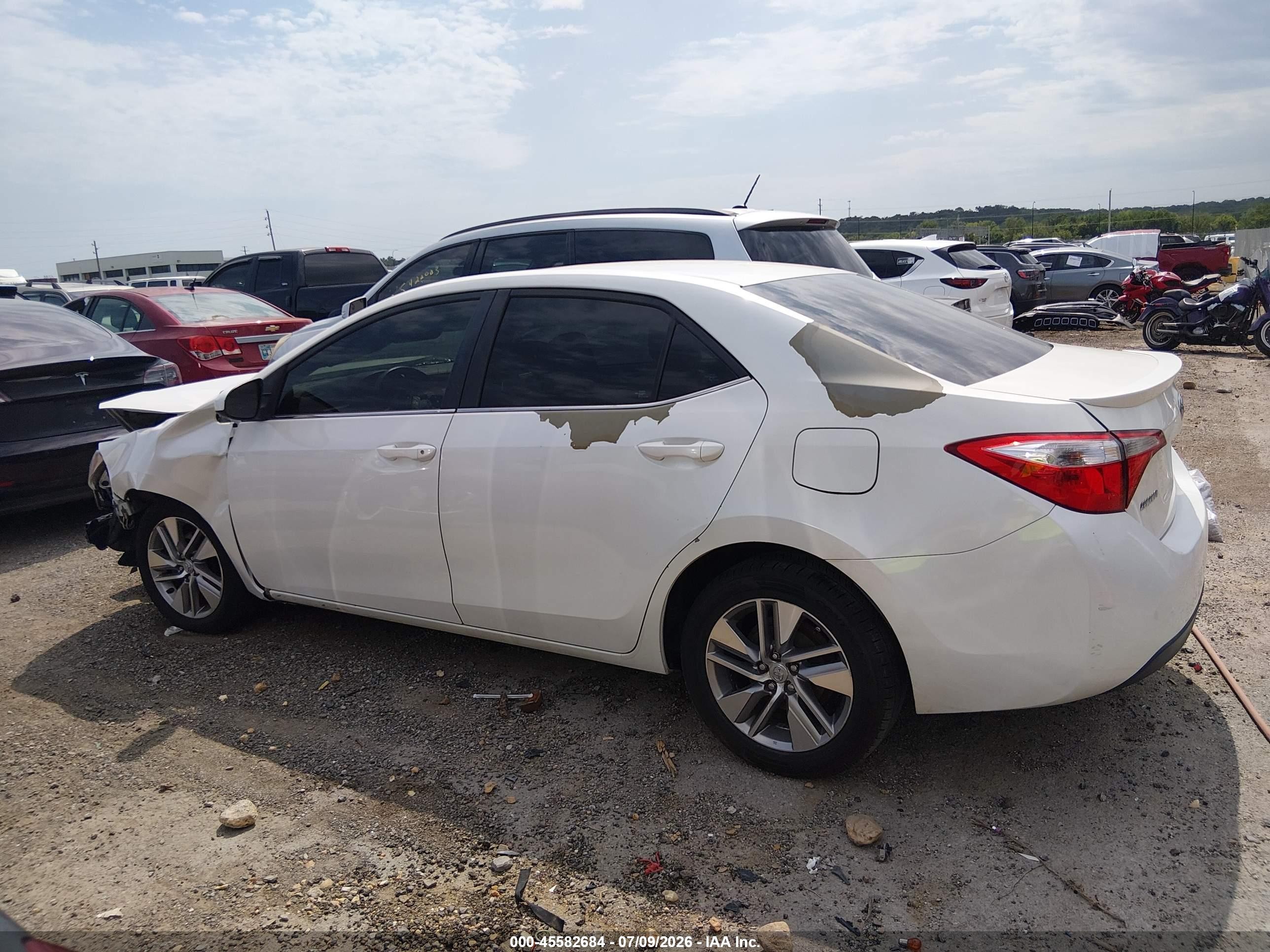 2014 Toyota Corolla Le Eco Plus White vin: 5YFBPRHE6EP100500