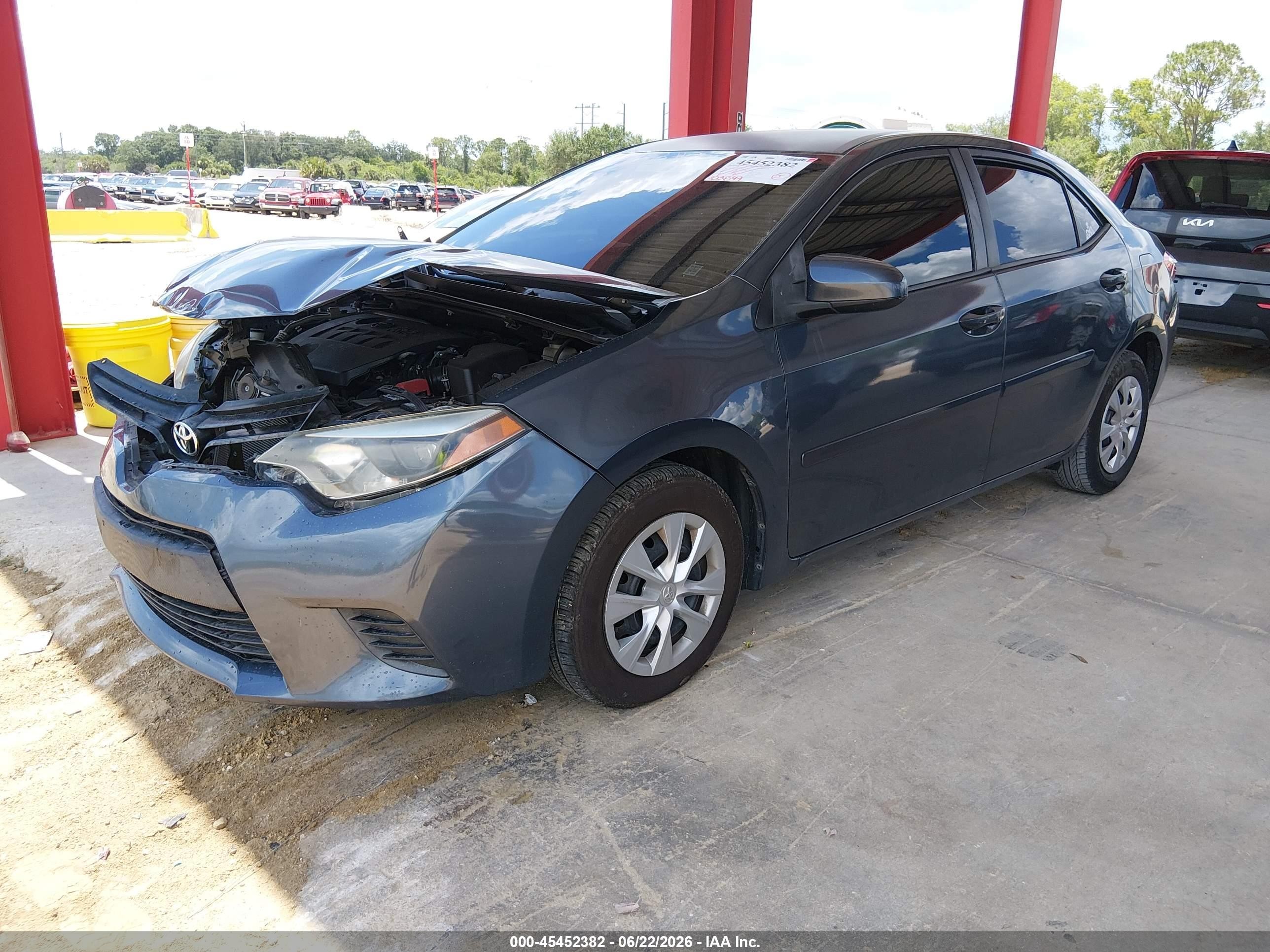 2014 Toyota Corolla Le Eco Gray vin: 5YFBPRHE6EP127812