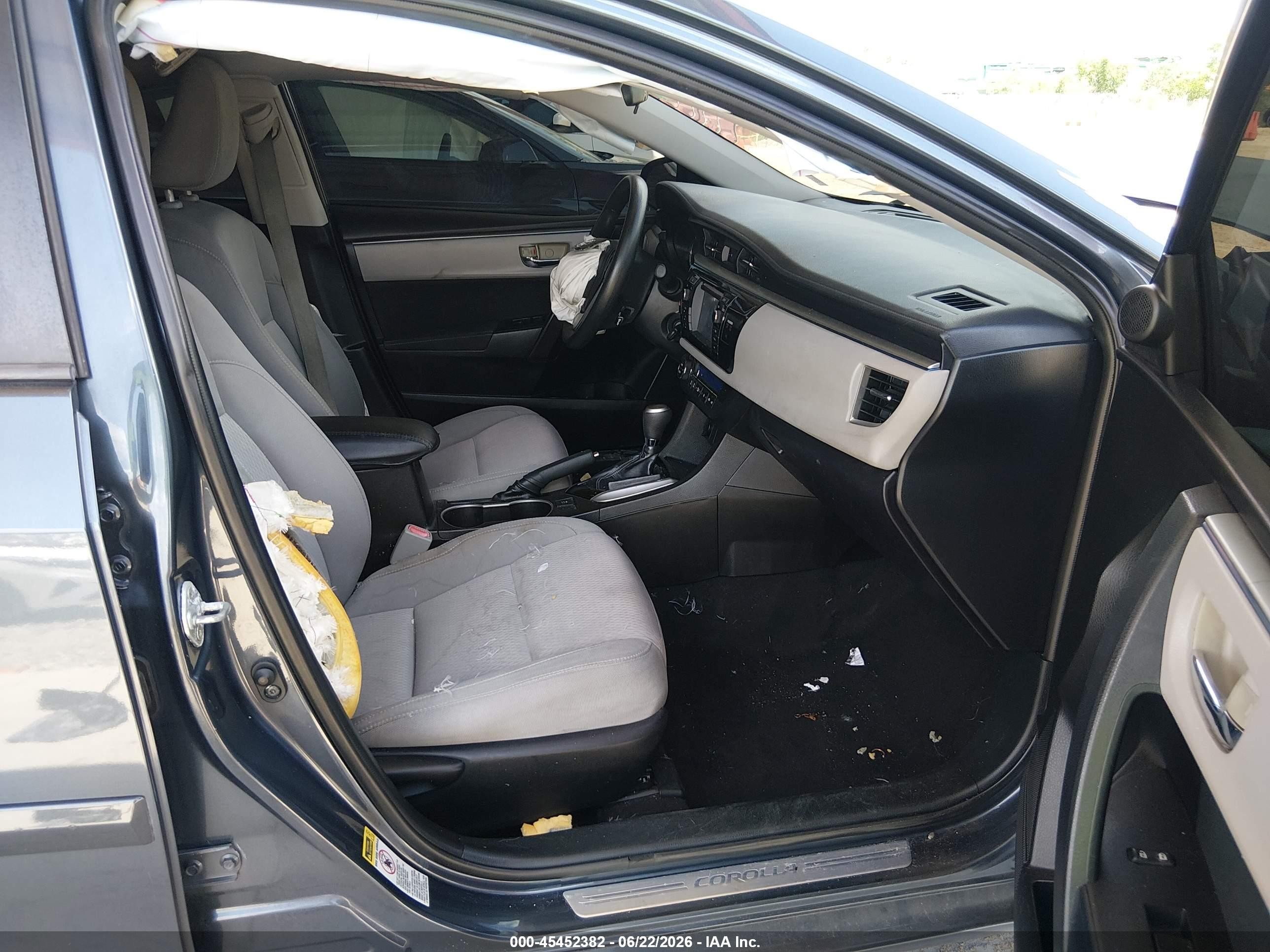 2014 Toyota Corolla Le Eco Gray vin: 5YFBPRHE6EP127812