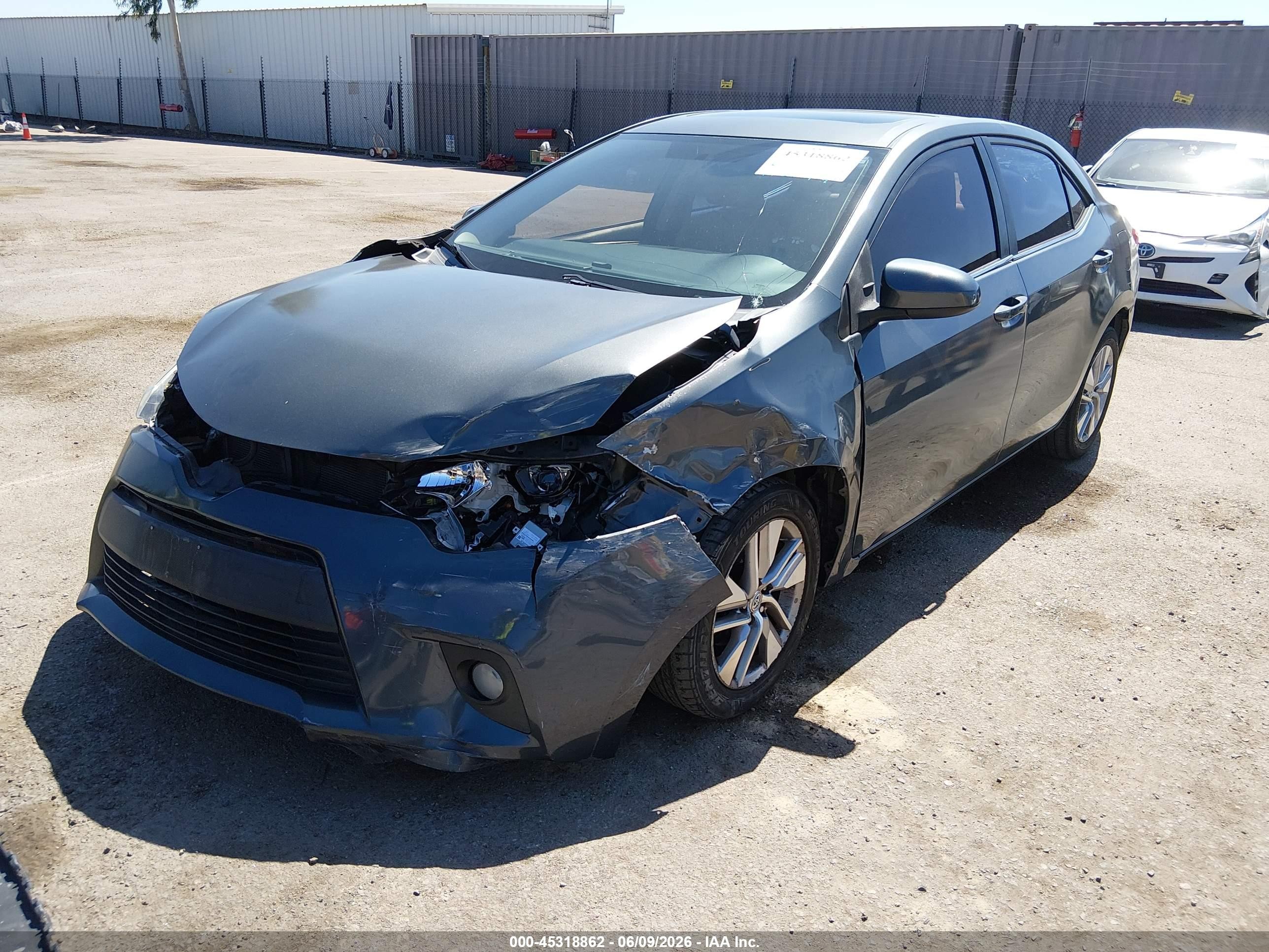 2014 Toyota Corolla Le Eco Plus Серый vin: 5YFBPRHE7EP108203