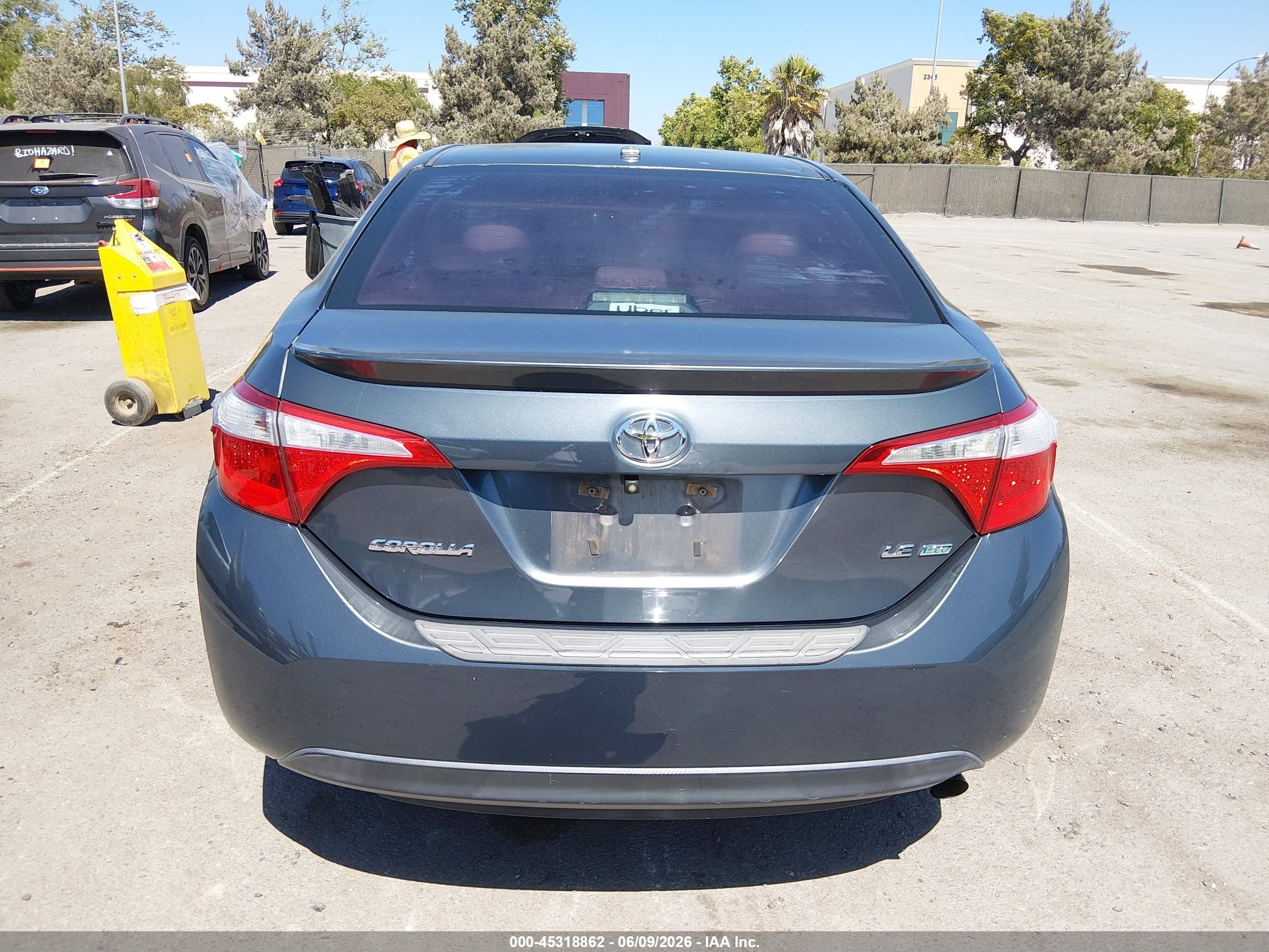2014 Toyota Corolla Le Eco Plus Серый vin: 5YFBPRHE7EP108203