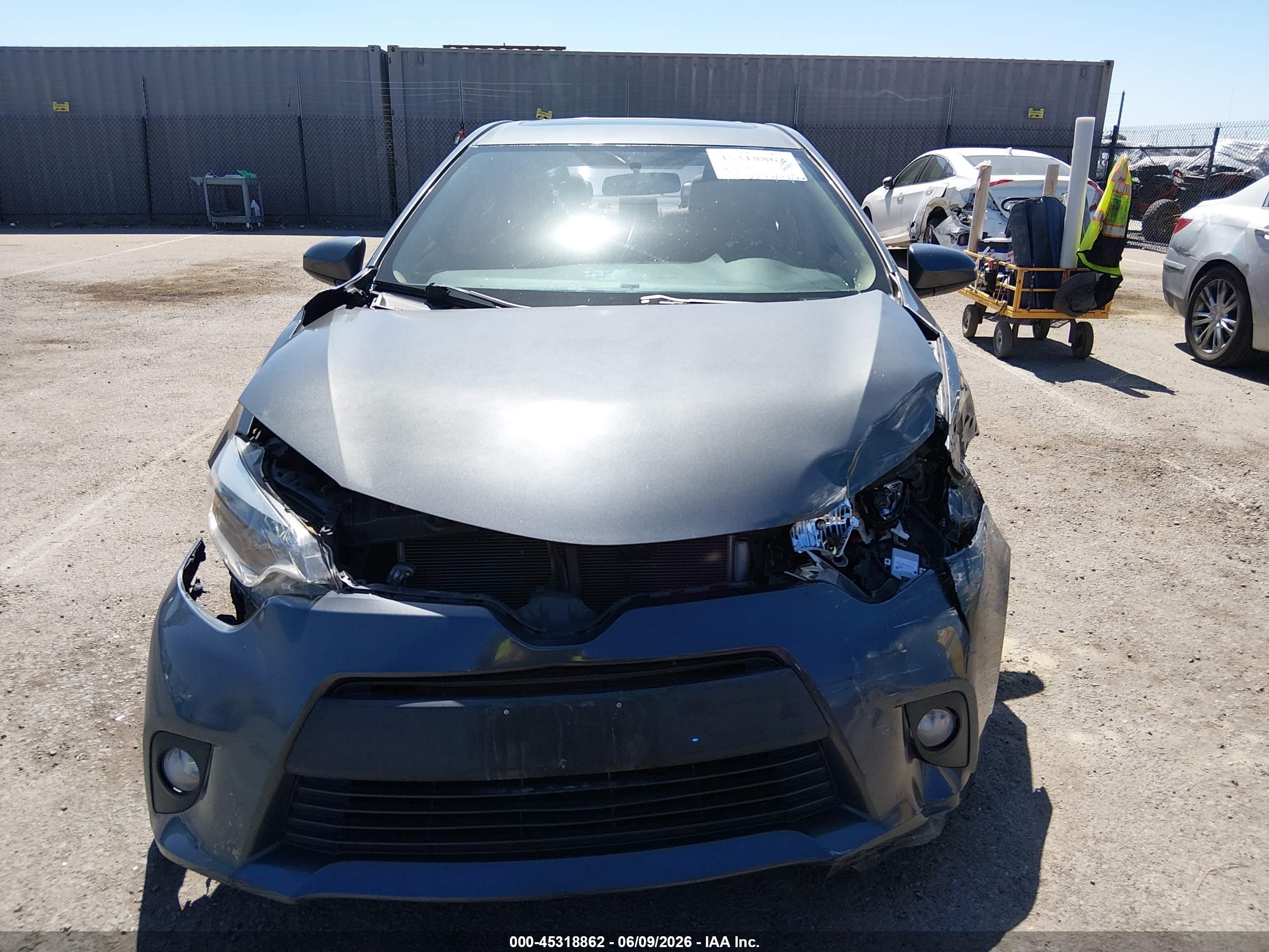 2014 Toyota Corolla Le Eco Plus Серый vin: 5YFBPRHE7EP108203