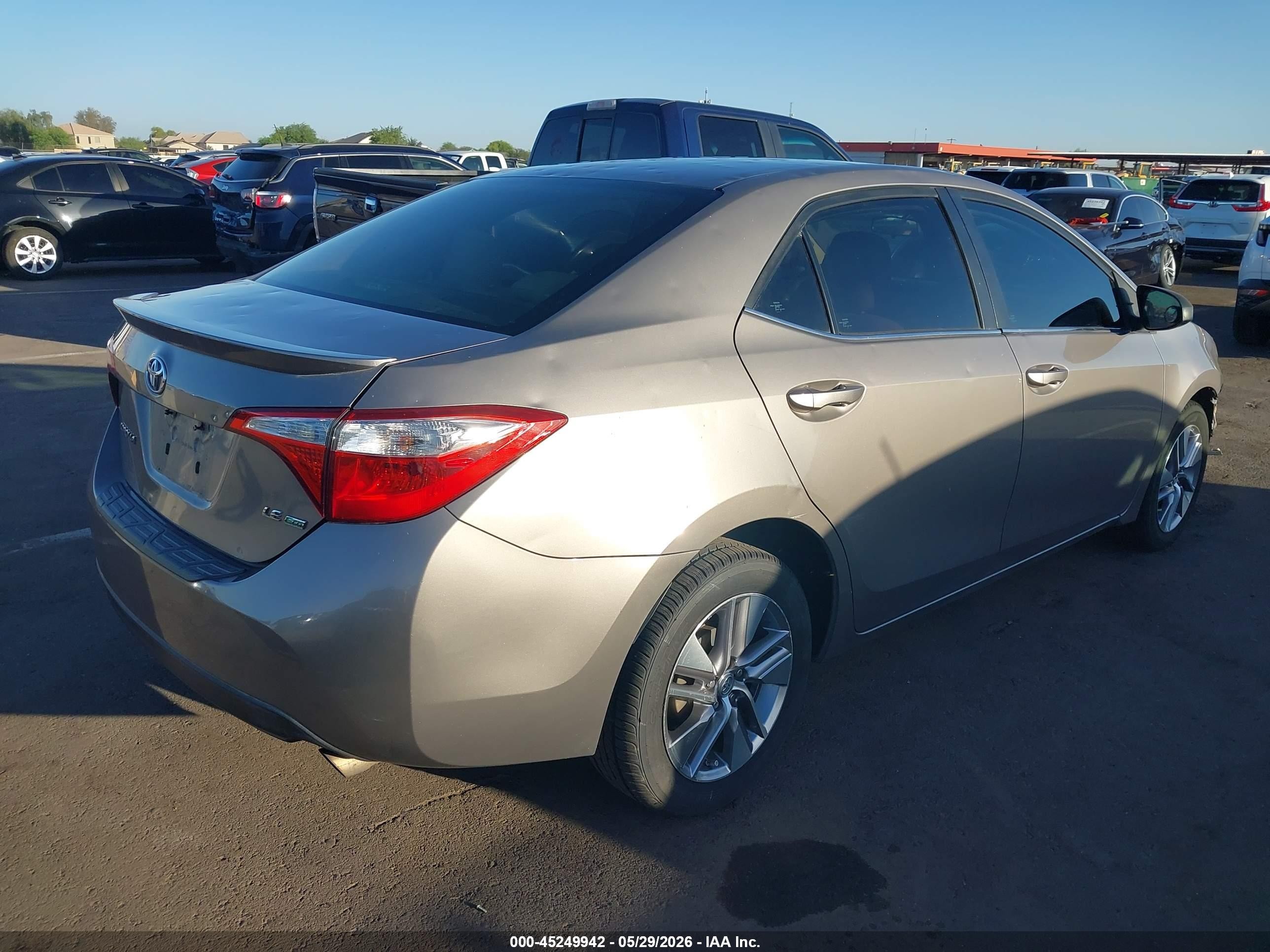 2015 Toyota Corolla Le Eco Plus Gold vin: 5YFBPRHE7FP209243