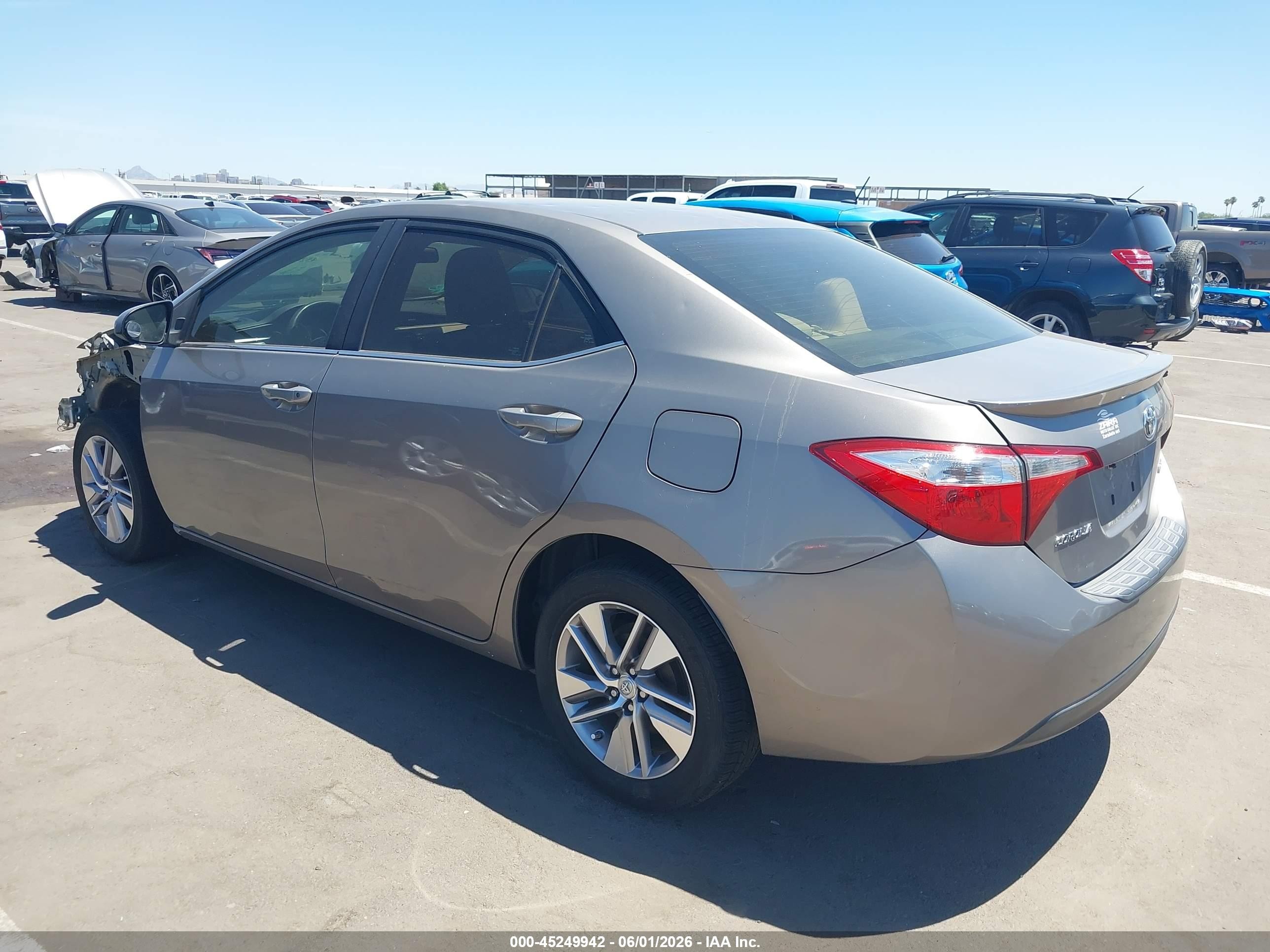 2015 Toyota Corolla Le Eco Plus Gold vin: 5YFBPRHE7FP209243