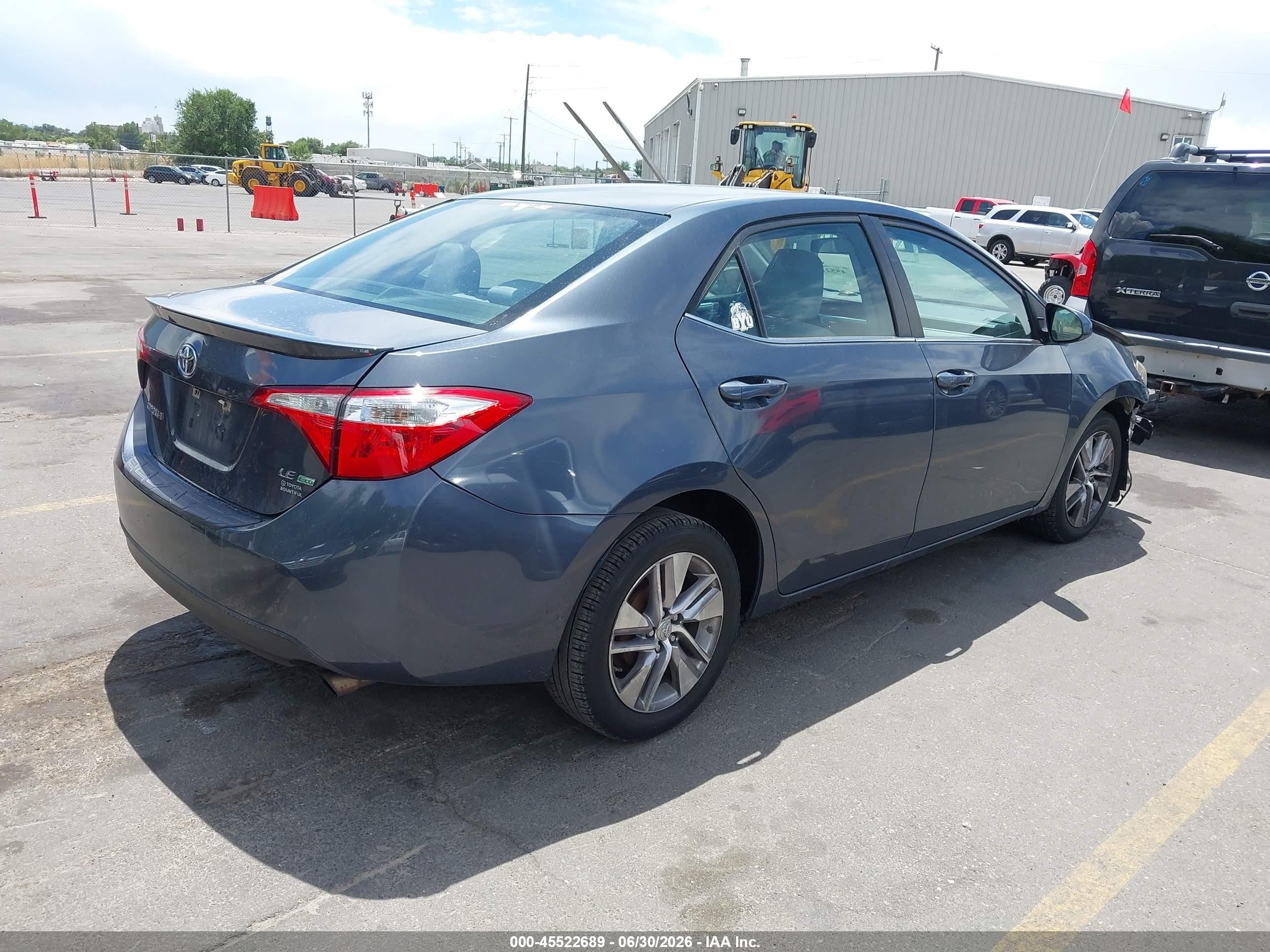 2015 Toyota Corolla Le Eco Plus Gray vin: 5YFBPRHE8FP199936
