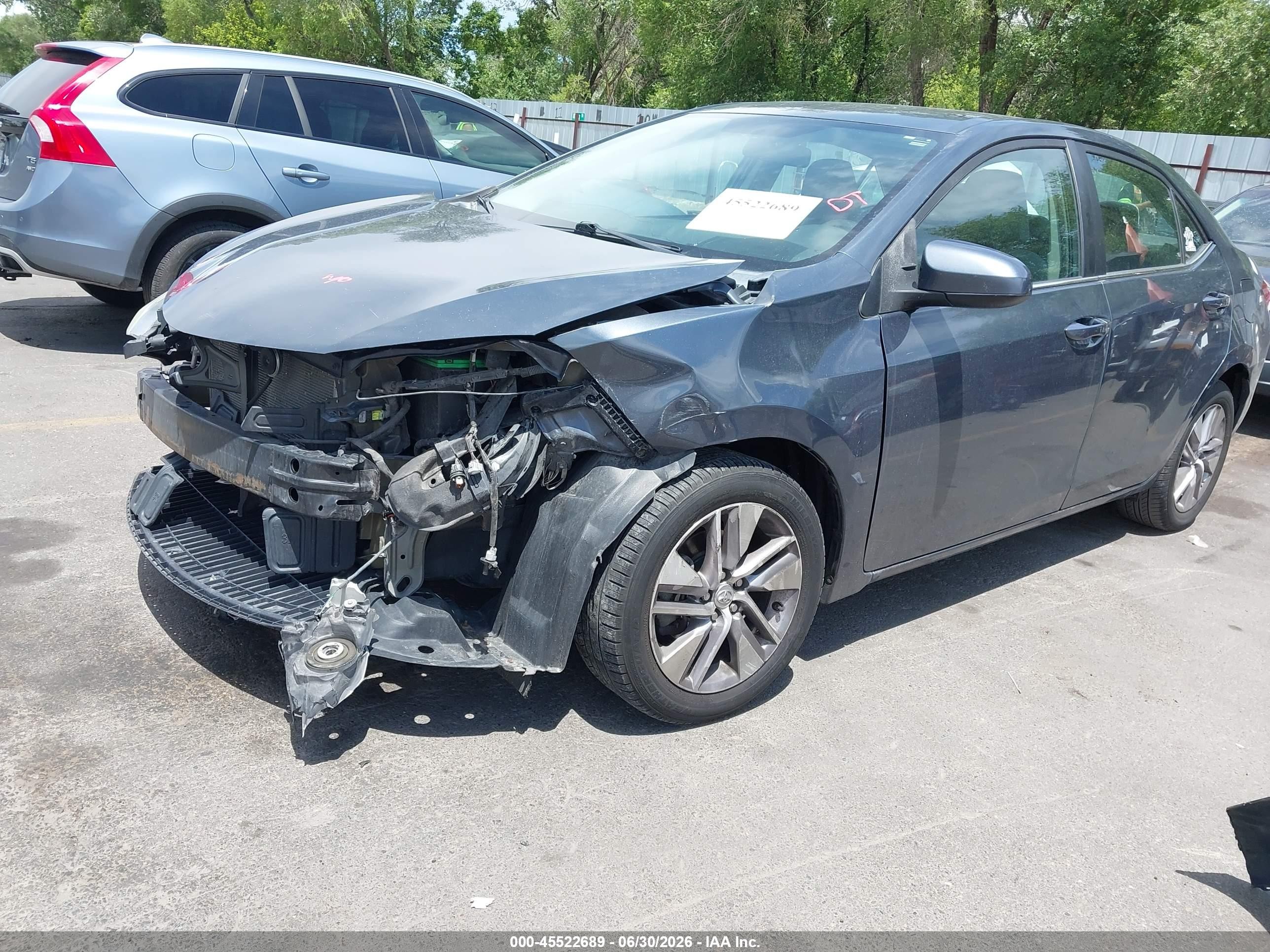 2015 Toyota Corolla Le Eco Plus Gray vin: 5YFBPRHE8FP199936
